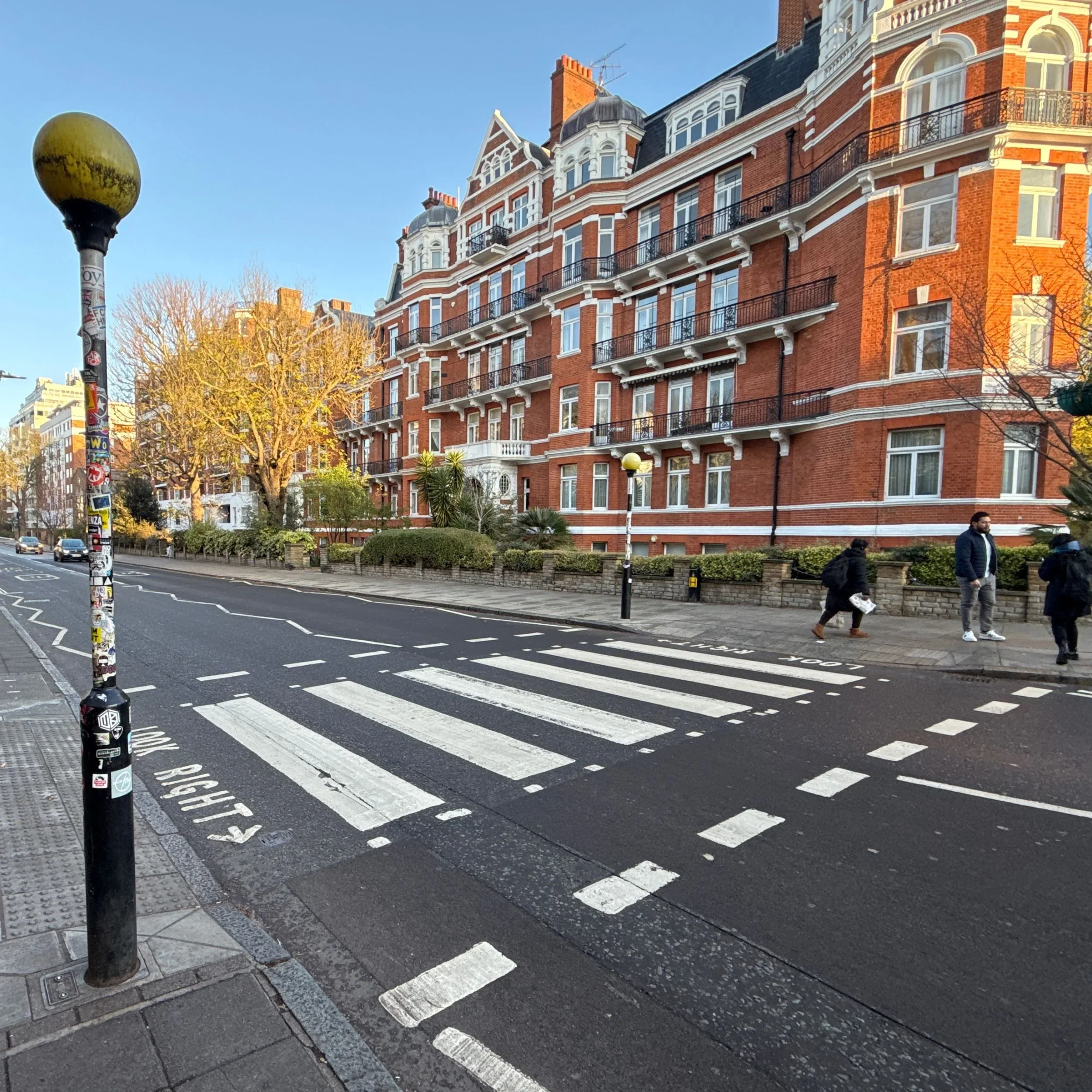 The Abbey Road crossing in blue sky