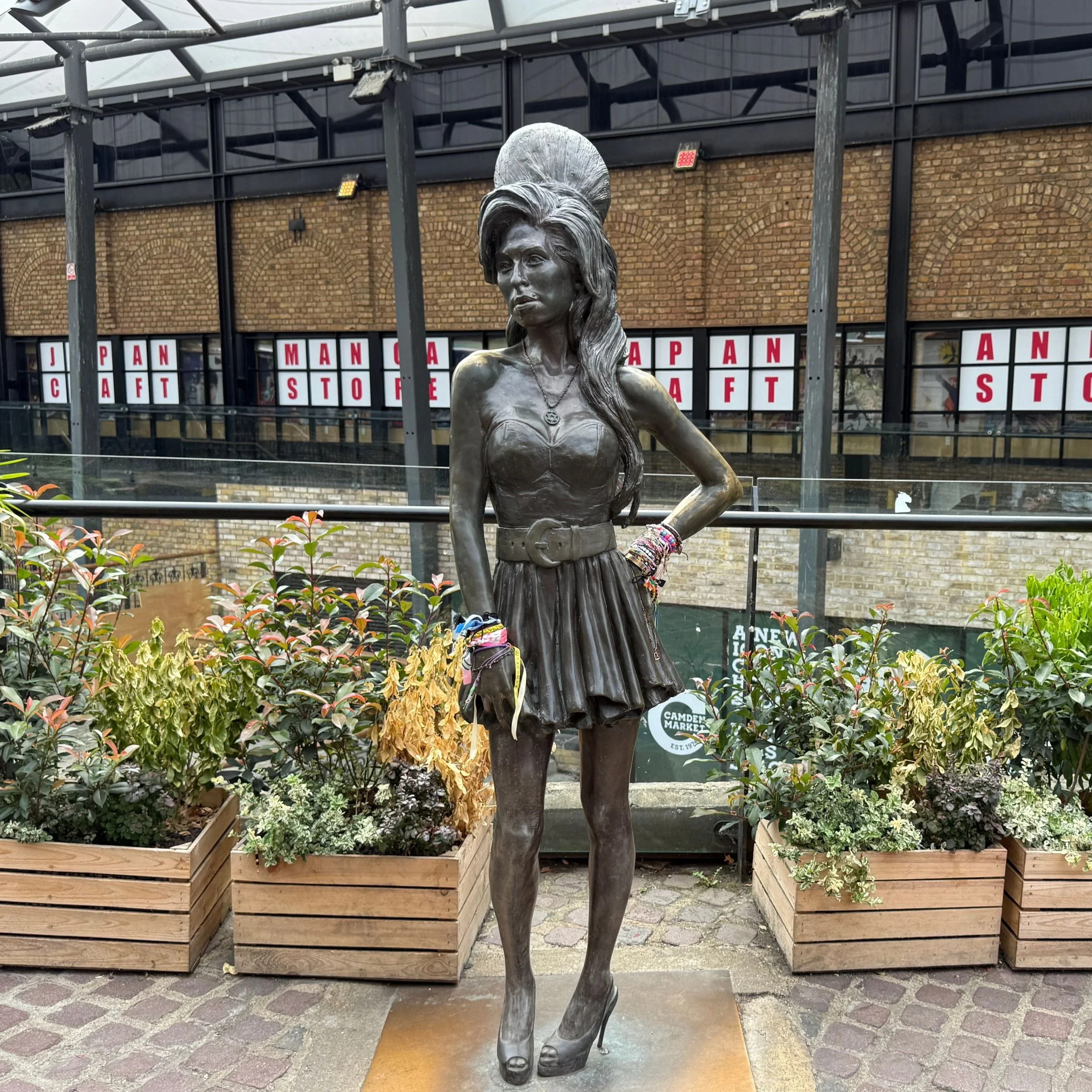 Amy Winehouse statue in Camden Market London