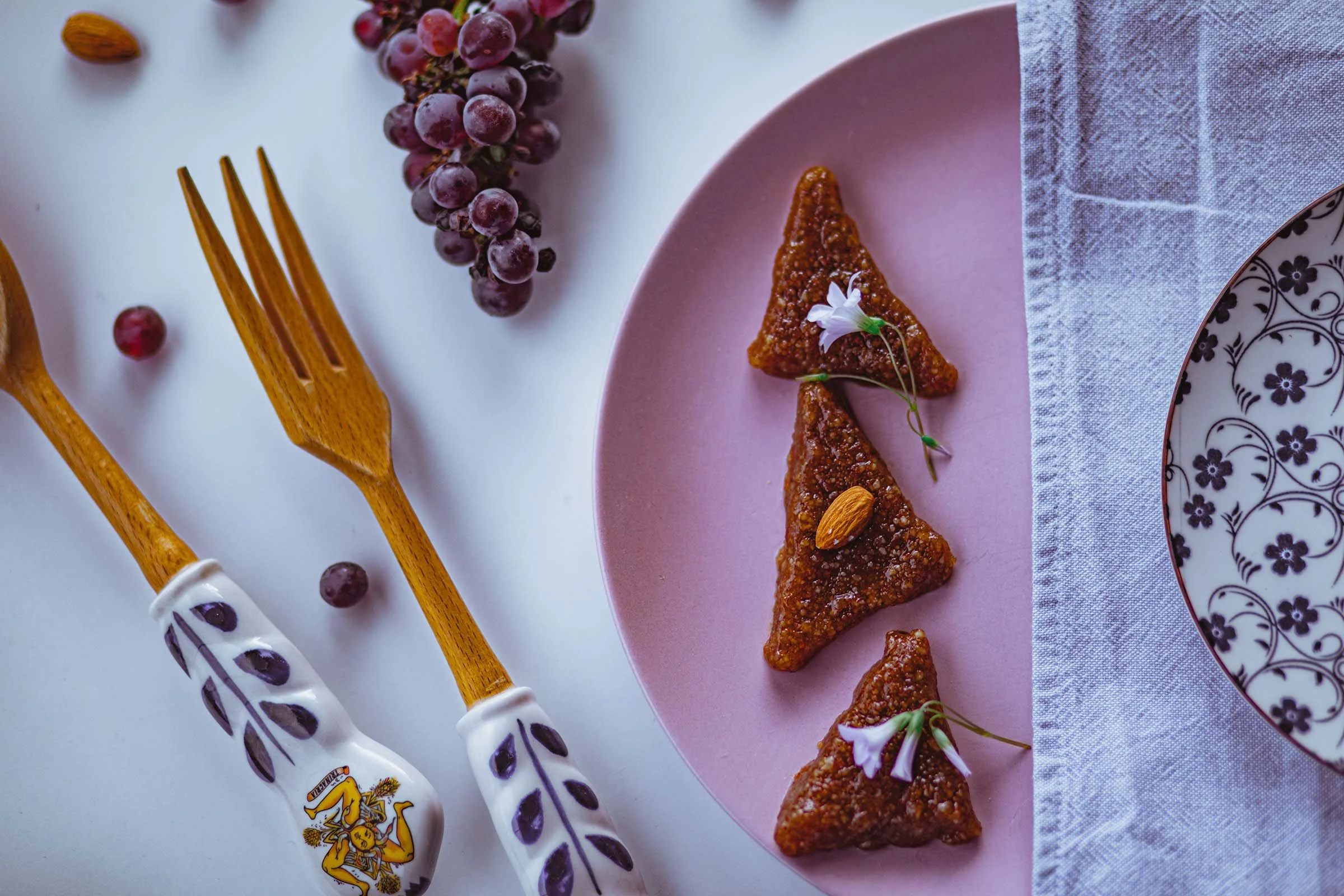 professional food photoshoot French cuisine grapes