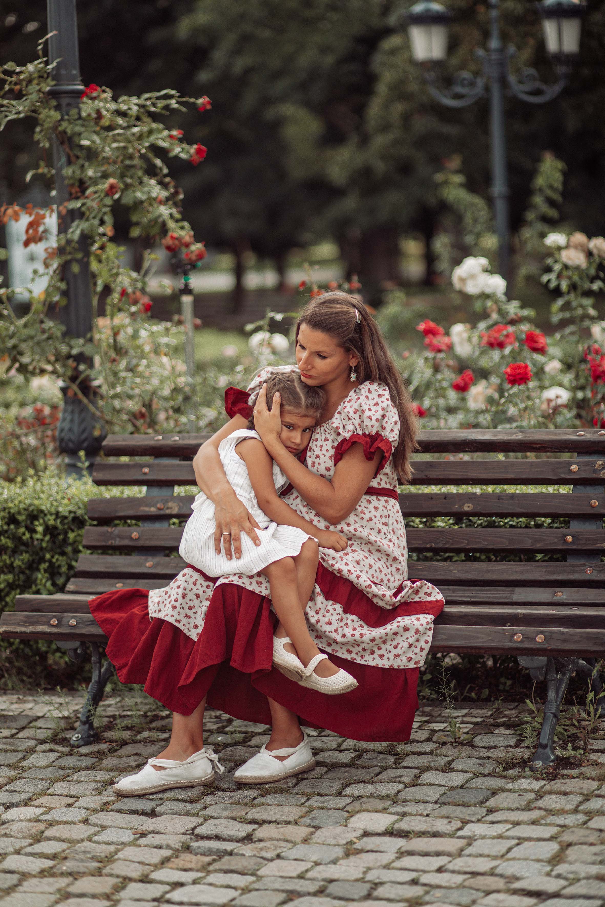 family photoshoot pregnancy little girl boho dress