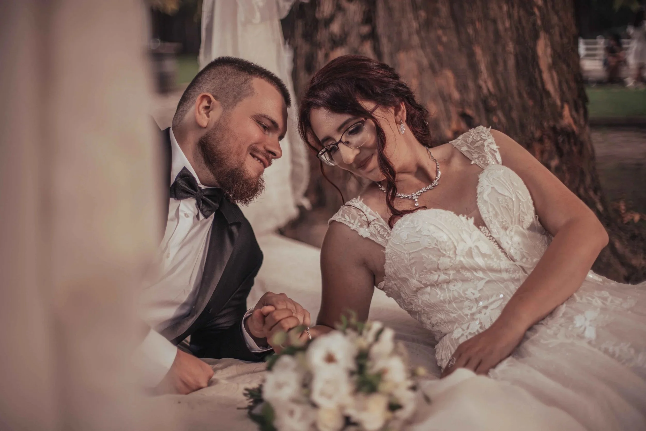 bride and groom in love professional wedding photoshoot