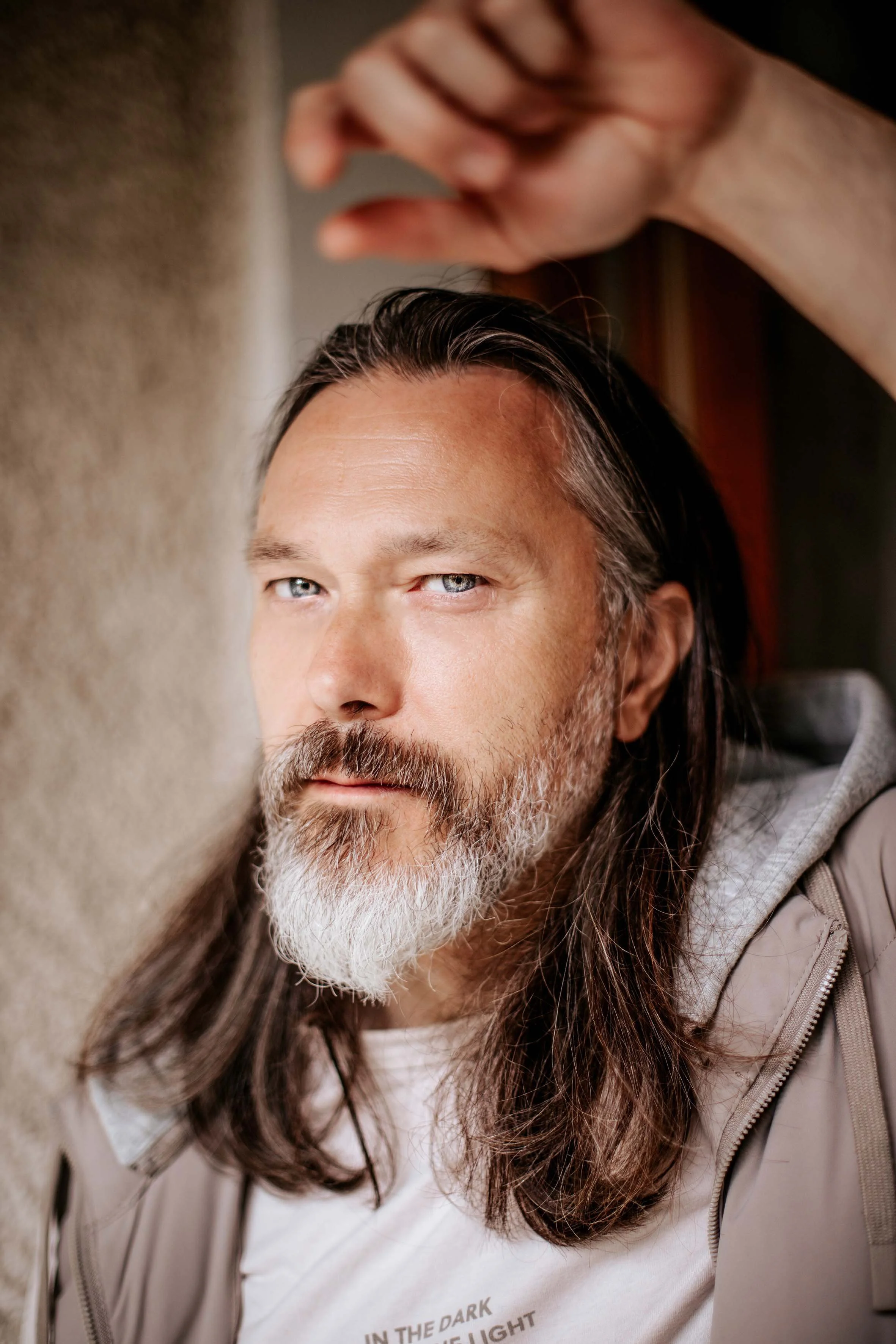 portrait of a man with blue eyes