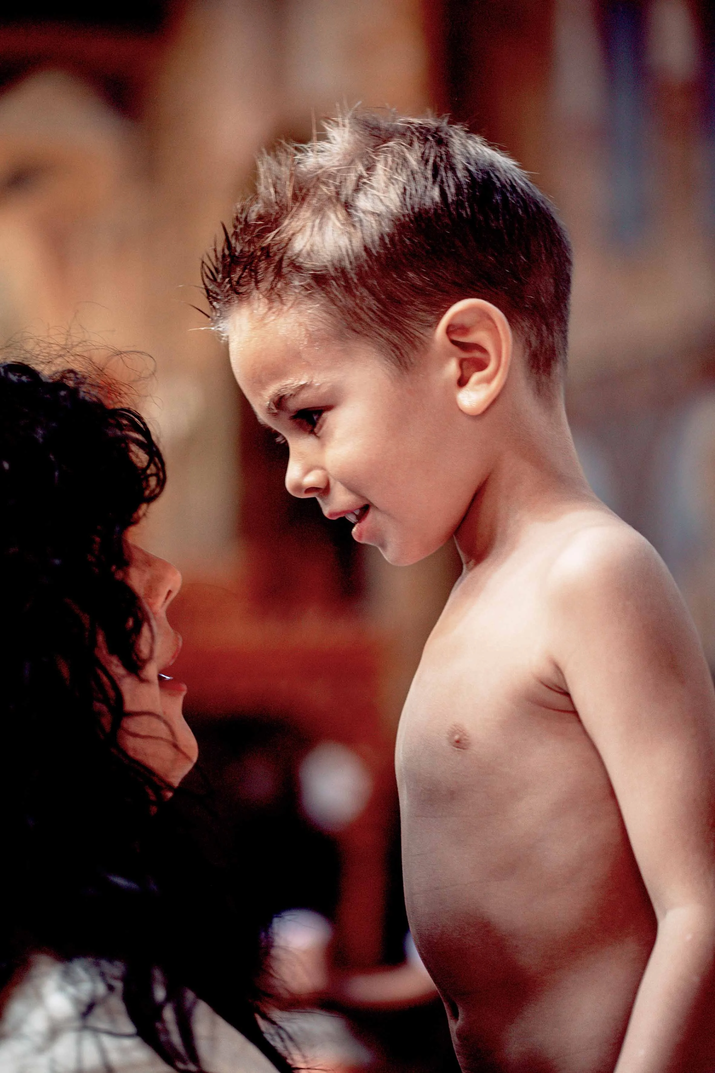professional photoshoot baptism little boy