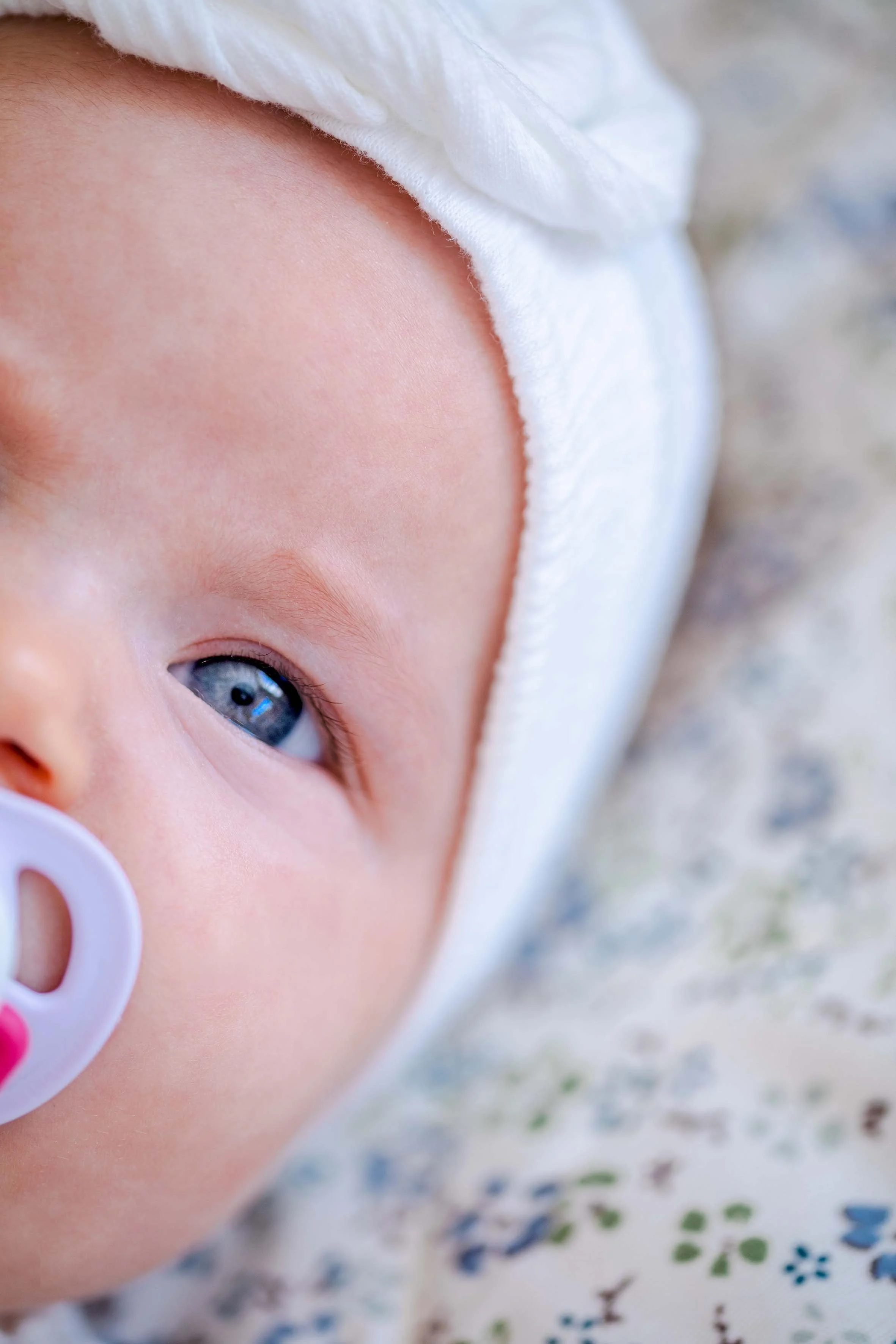 cute baby girl with blue eyes