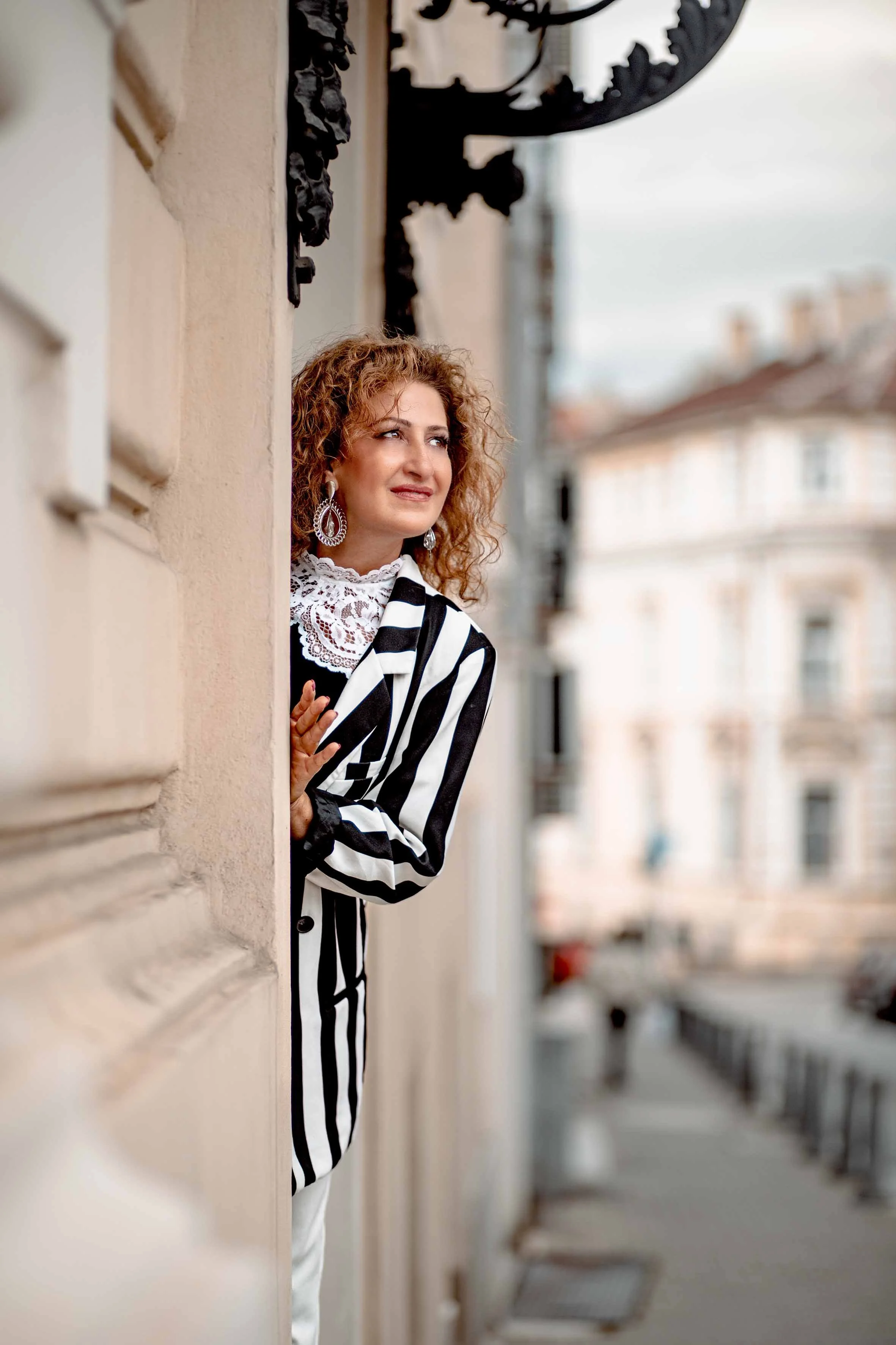 professional photoshoot woman on the street