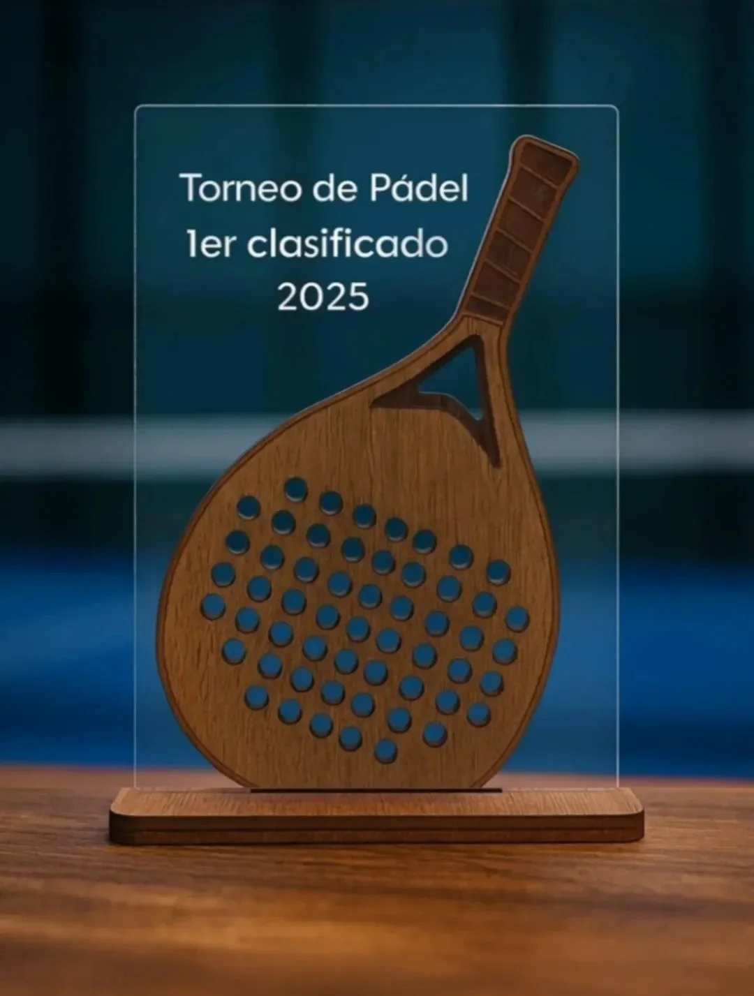 Trofeo de pádel personalizado