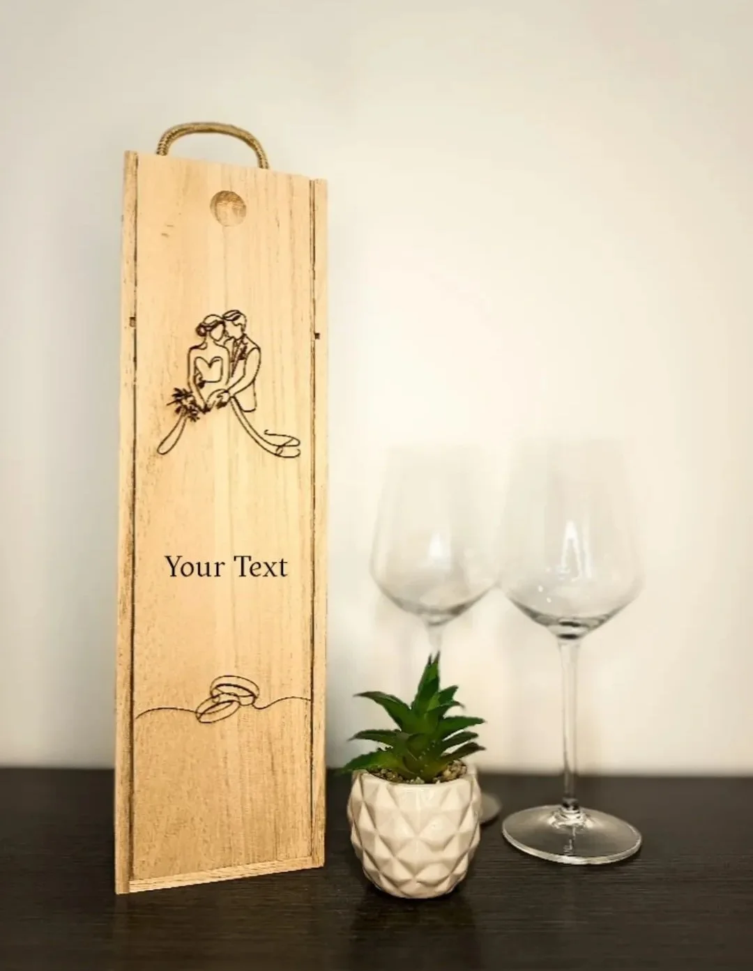Caja de madera para botella de vino