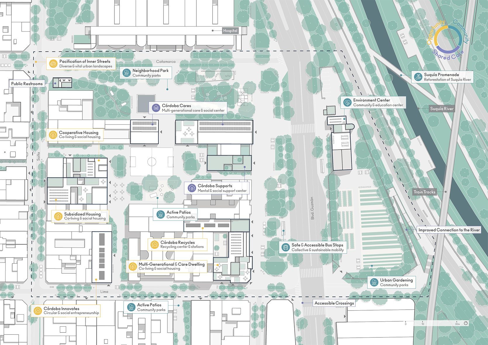 Overview of Proposed Interventions for the Selected Design Area