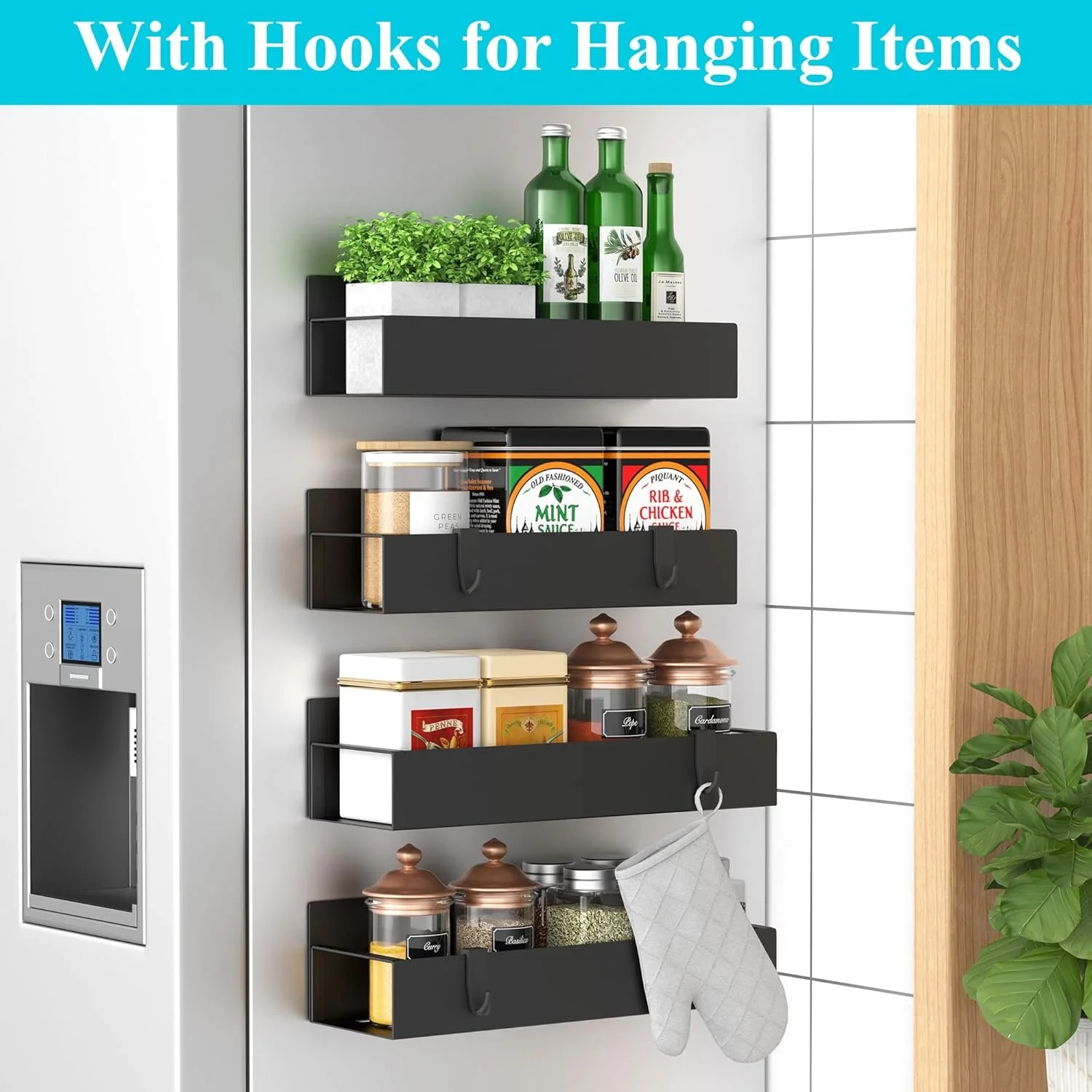 Small Kitchen Hack: Magnetic Storage Racks for Extra Space