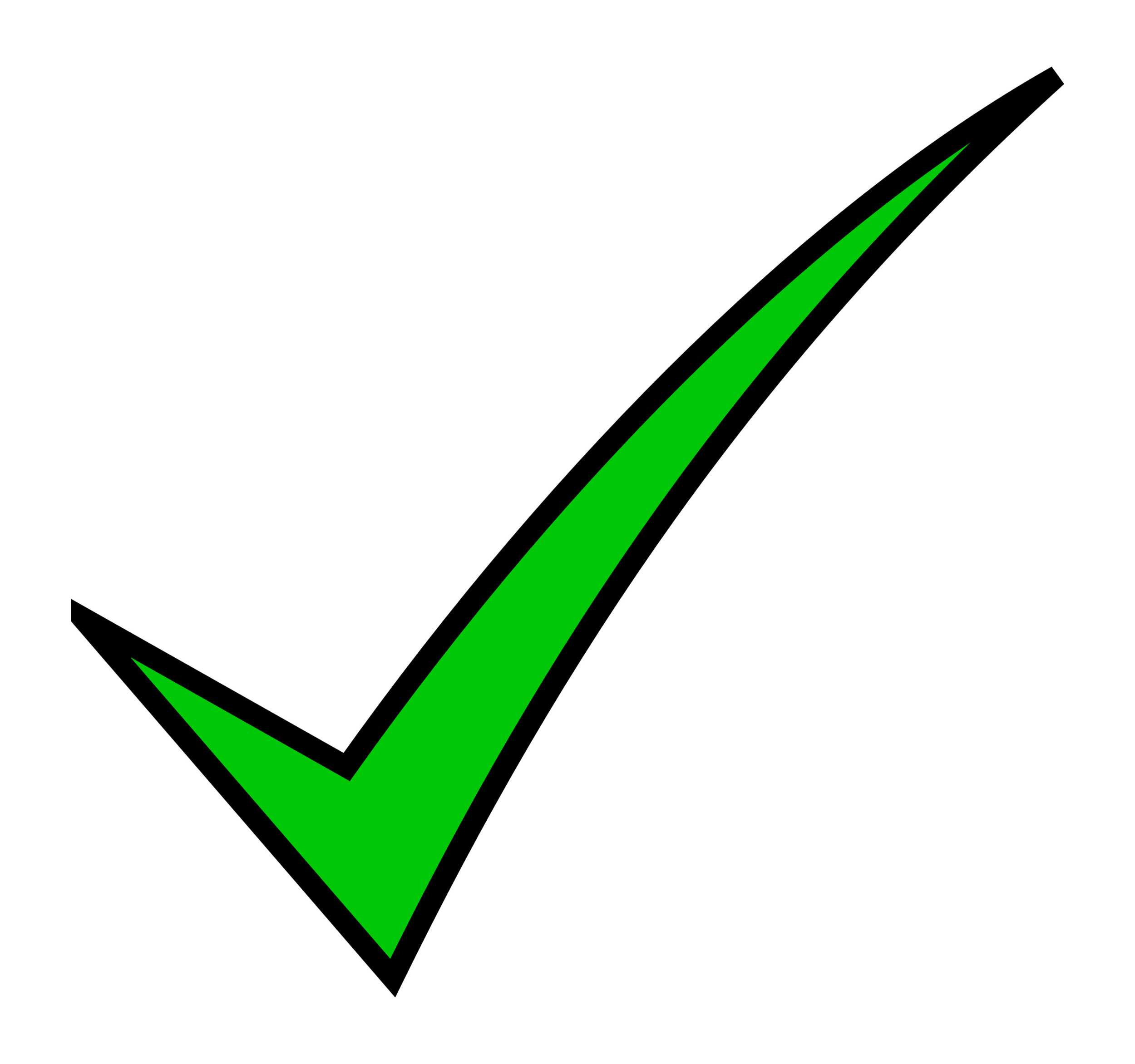 Black background with a large green checkmark in the center.