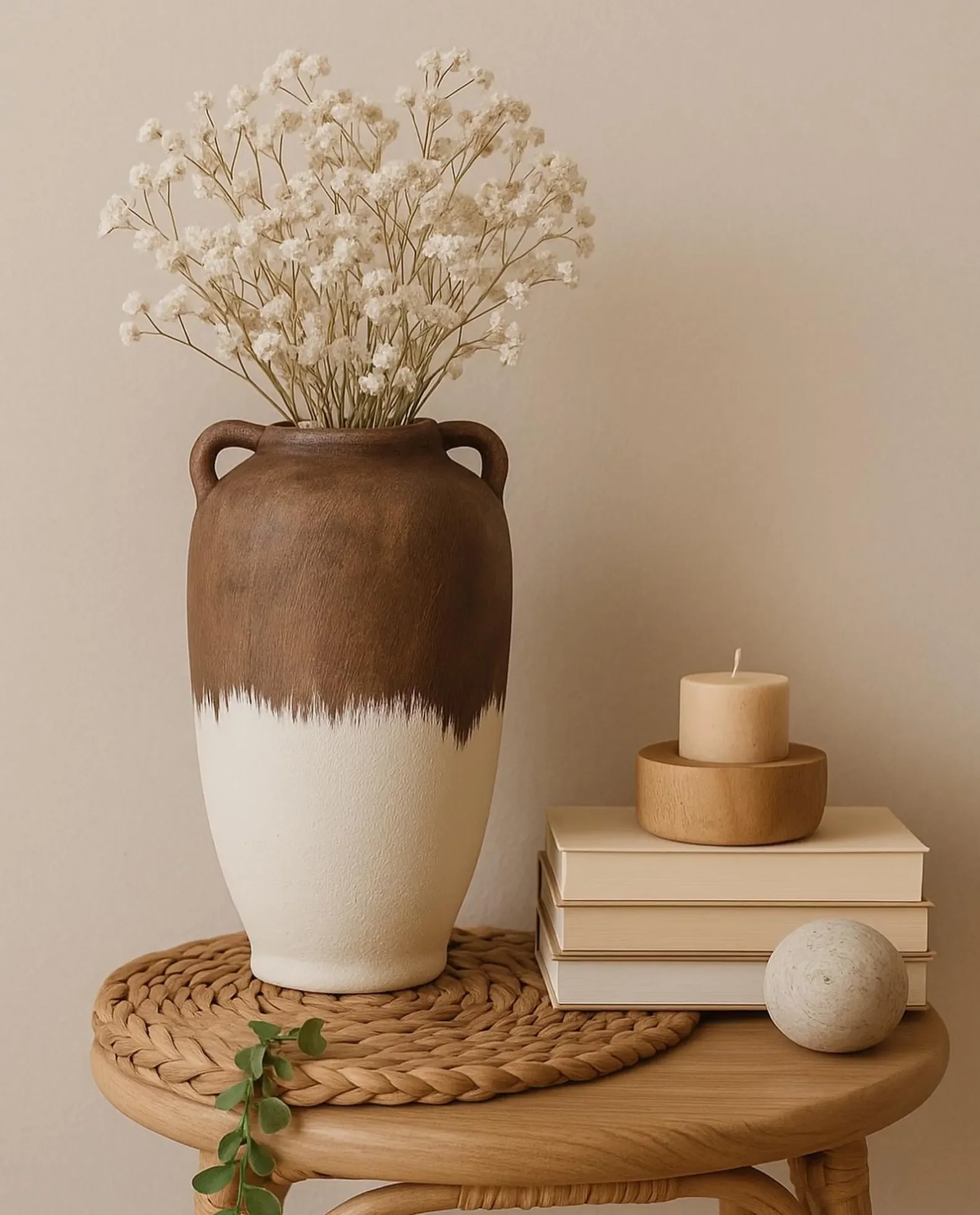 Rustic Stone Texture Pottery Vase