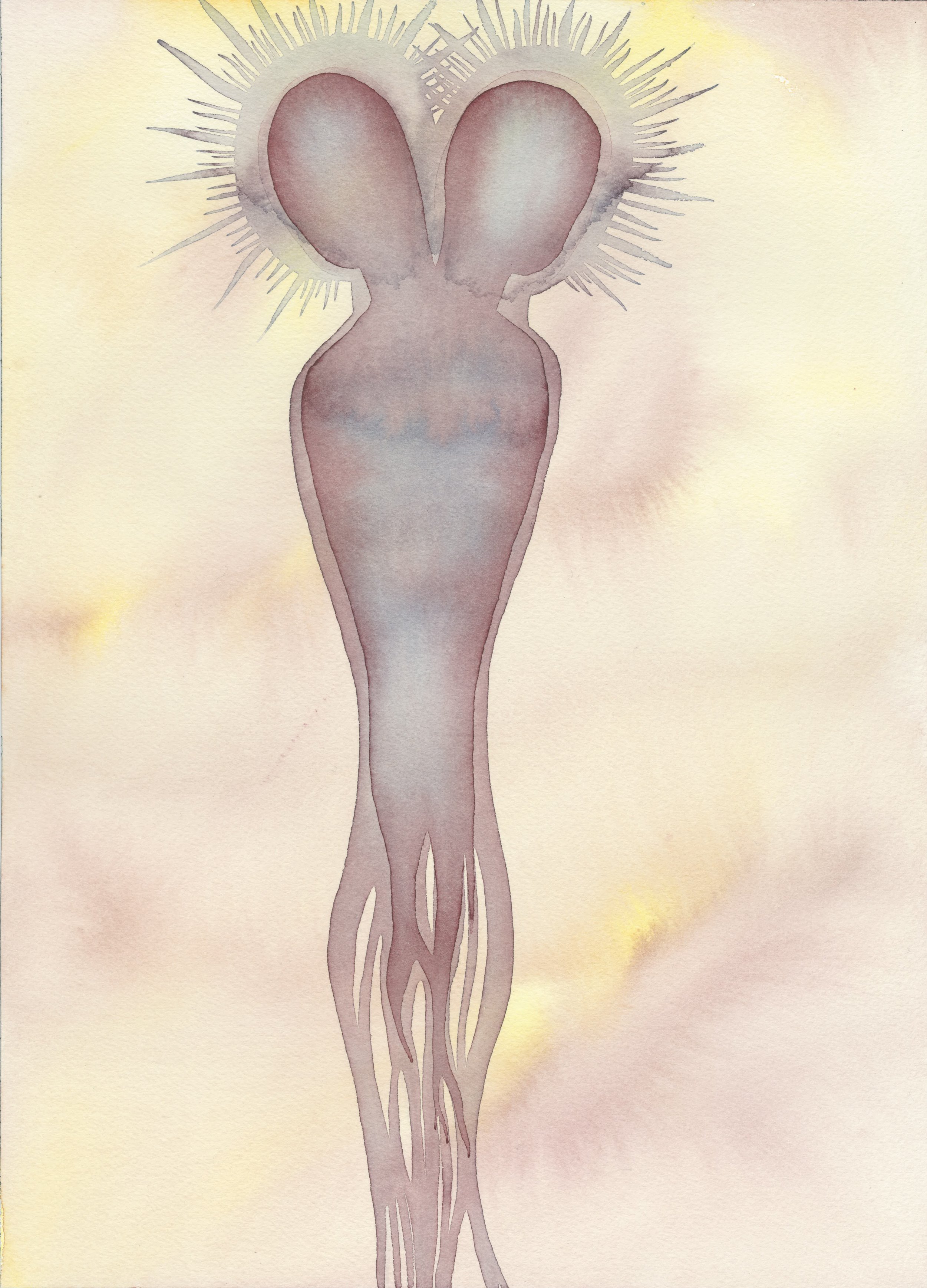 Life Cycle of a Split Soul (5/5), 2025, Watercolour on paper, 26 x 36 cm