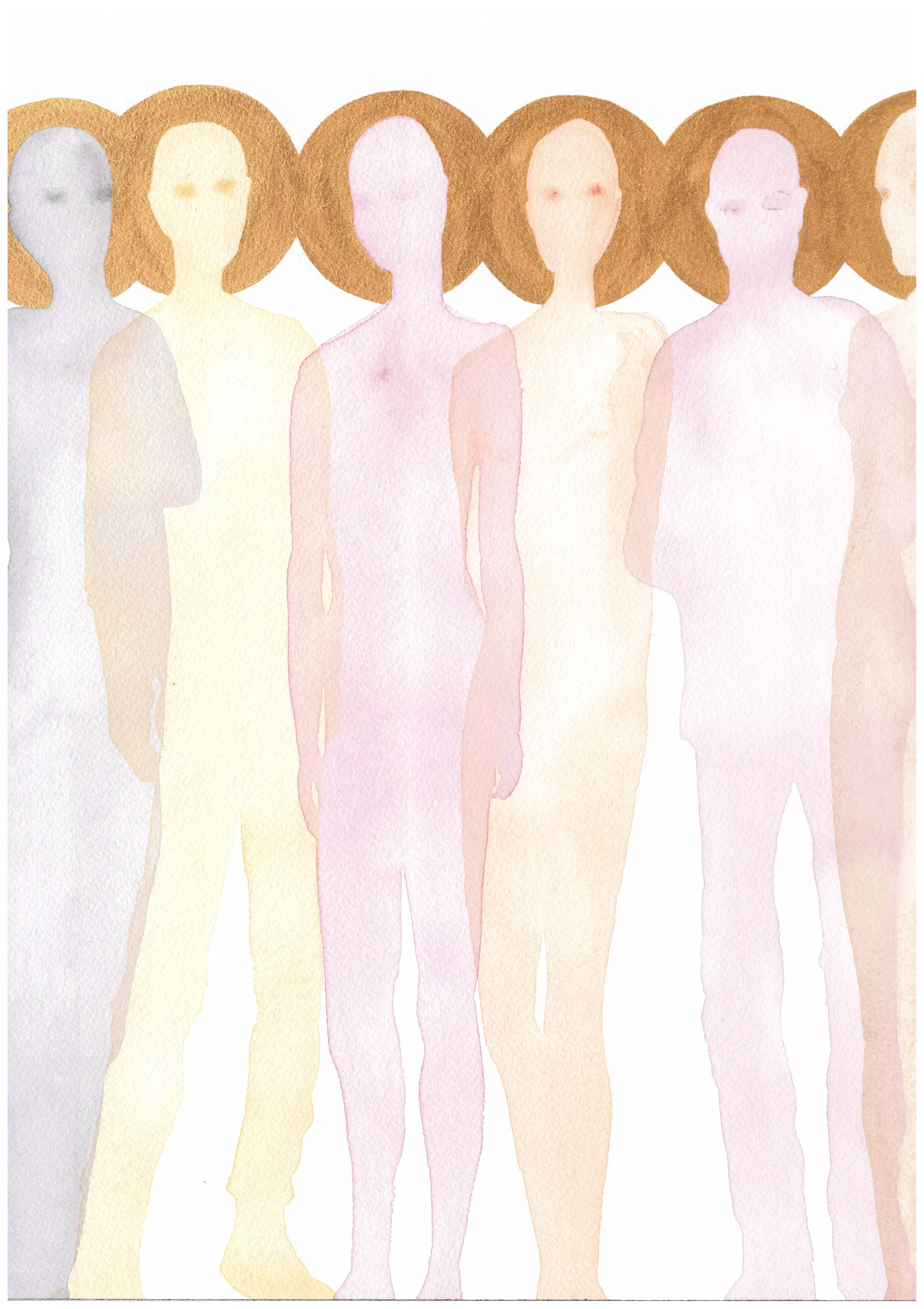 Spirit team, 2025, Watercolour on Paper, 26 x 36 cm