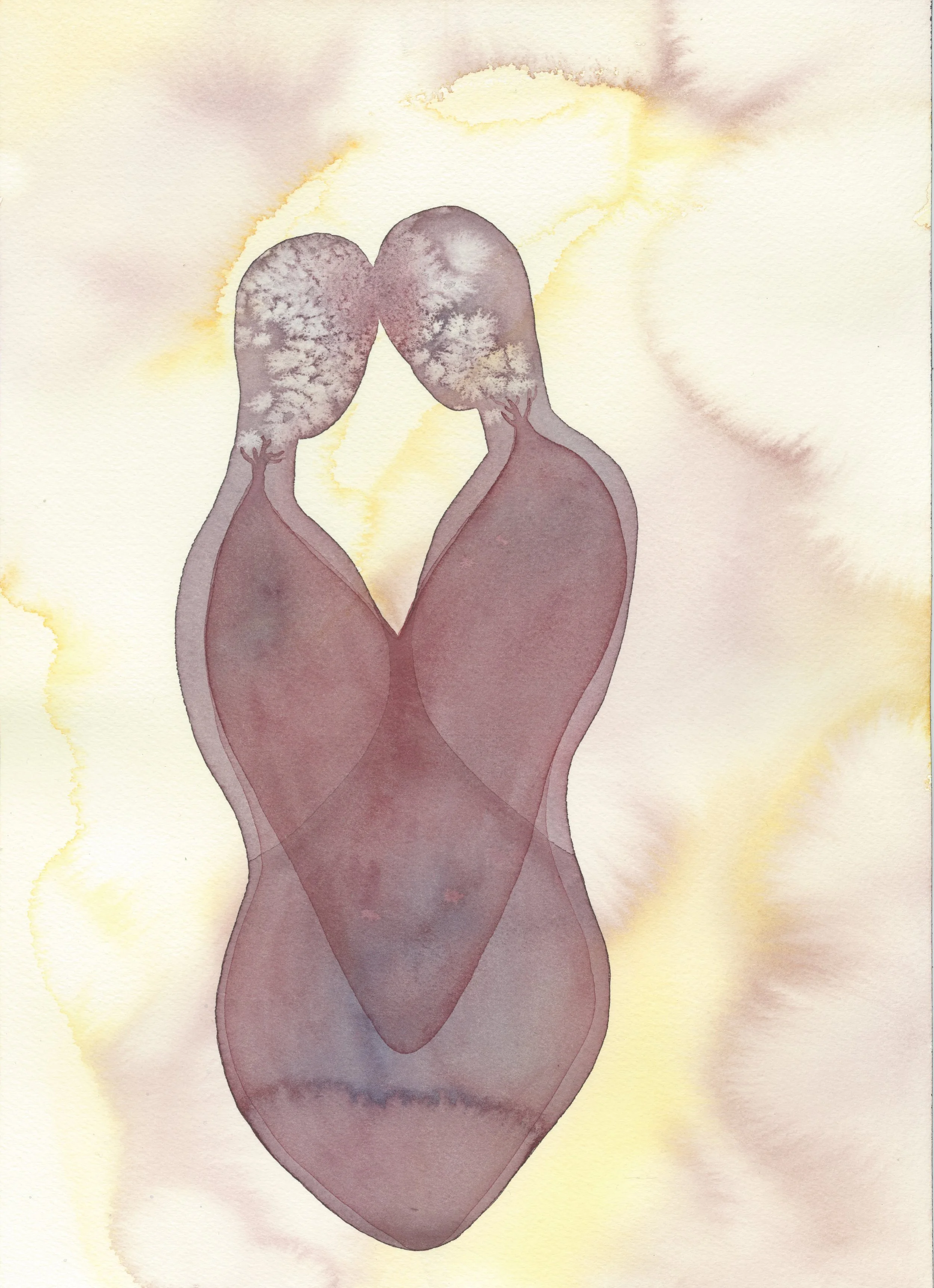 Life Cycle of a Split Soul (2/5), 2025, Watercolour on paper, 26 x 36 cm