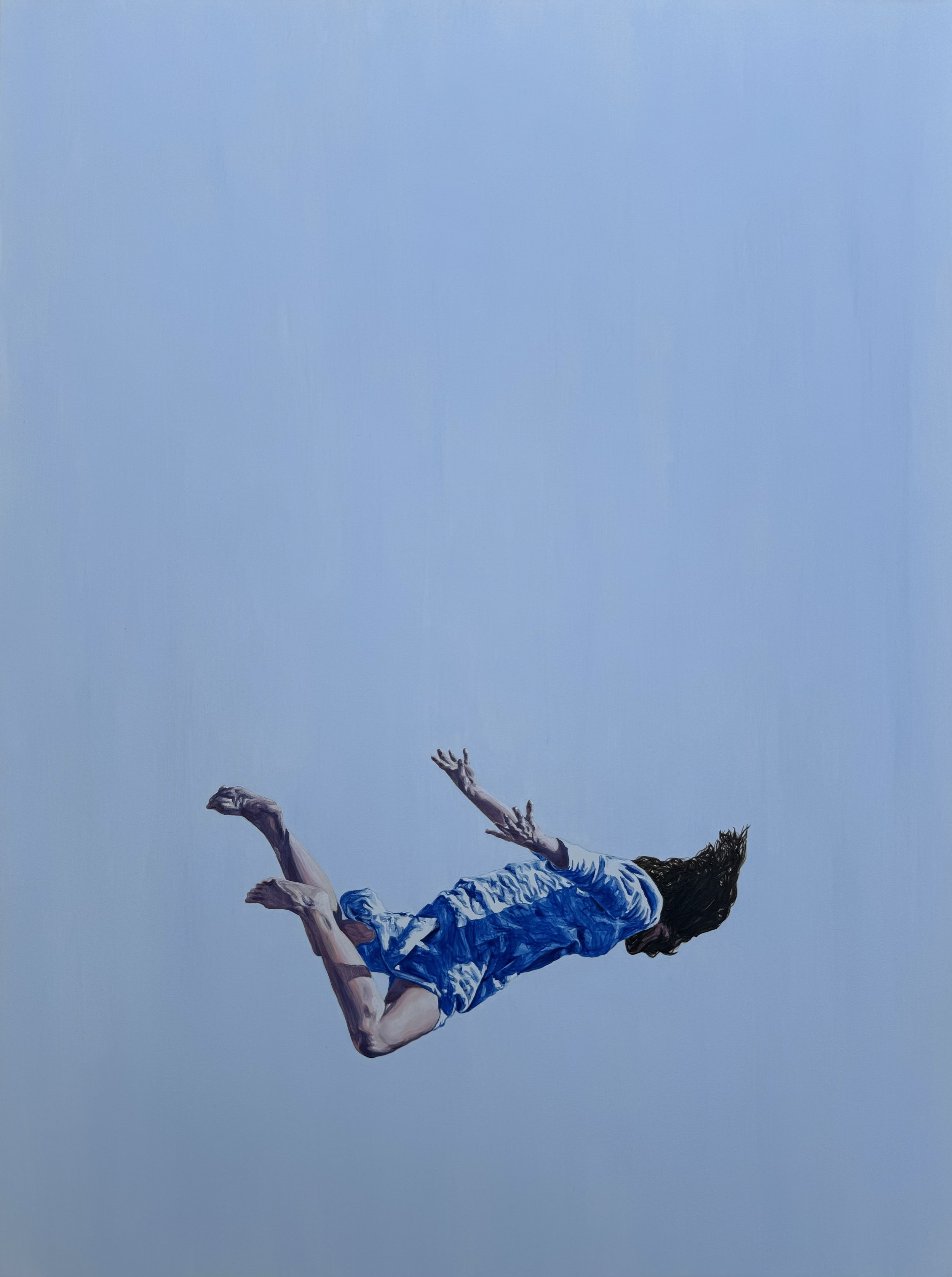 Falling IV, 2024, Acrylic on panel, 46 x 61 cm
