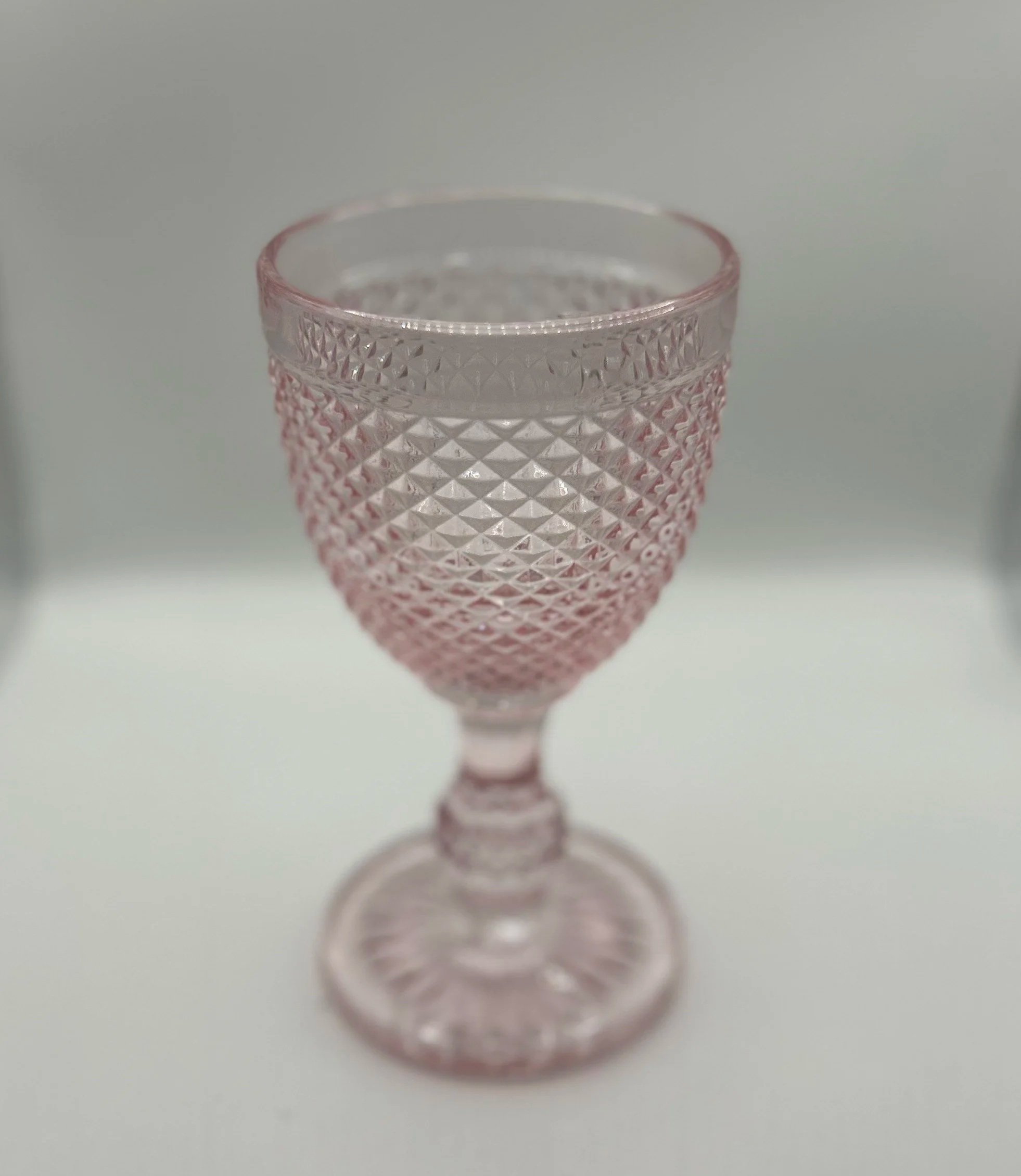 Vintage Pink Water Goblet