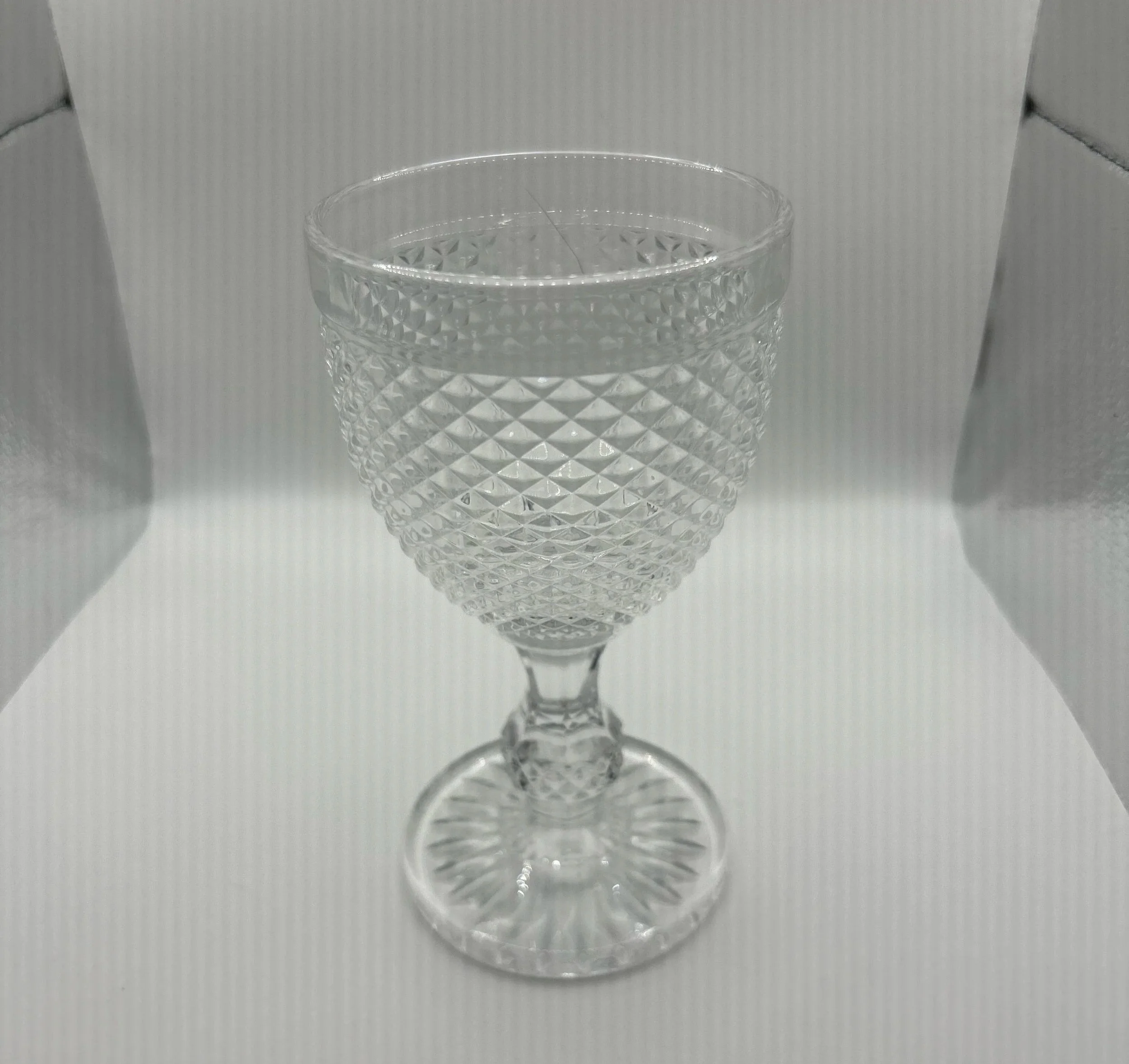 Vintage Clear Water Goblet