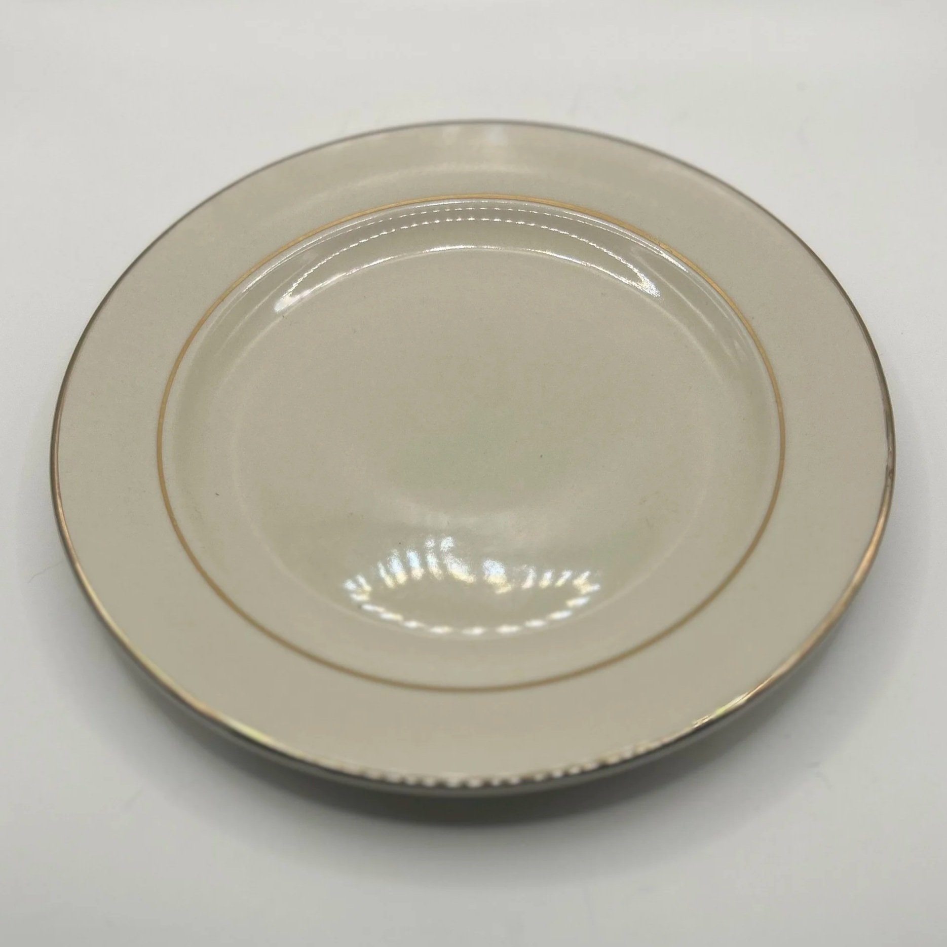 Ivory Gold Trim Dinner Plate