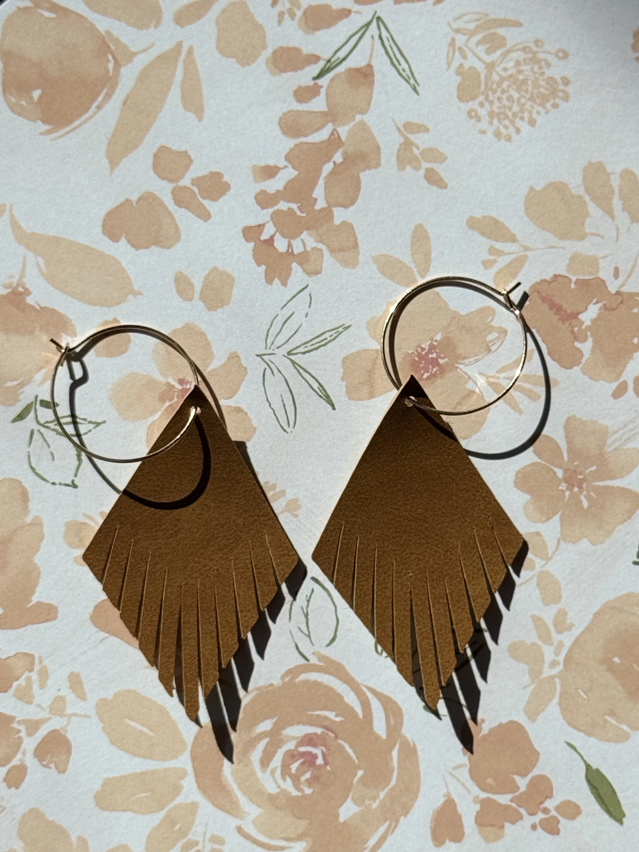 Boho Chic Fringe Hoop Earrings