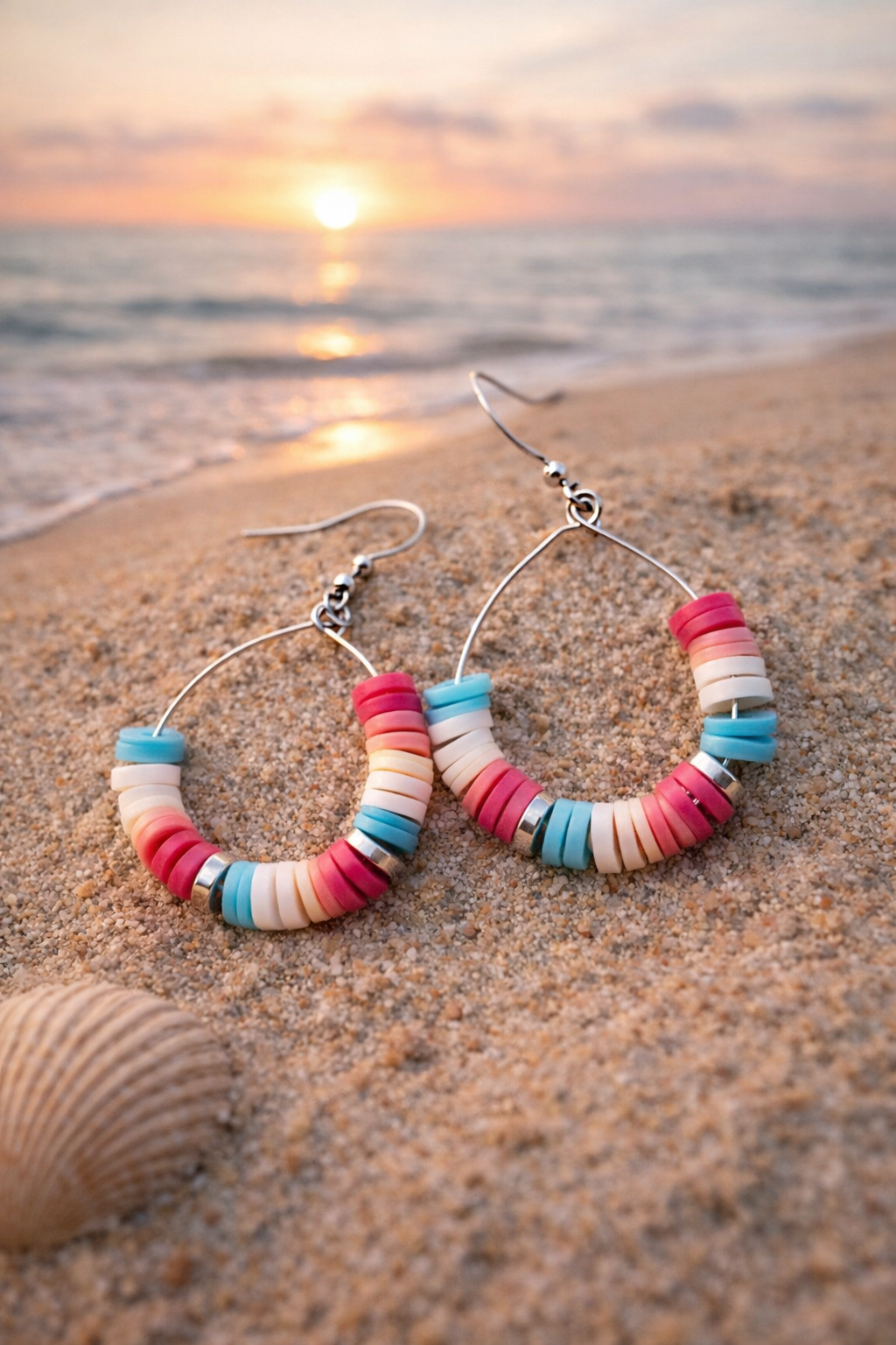 Ocean Breeze Clay Bead Earrings