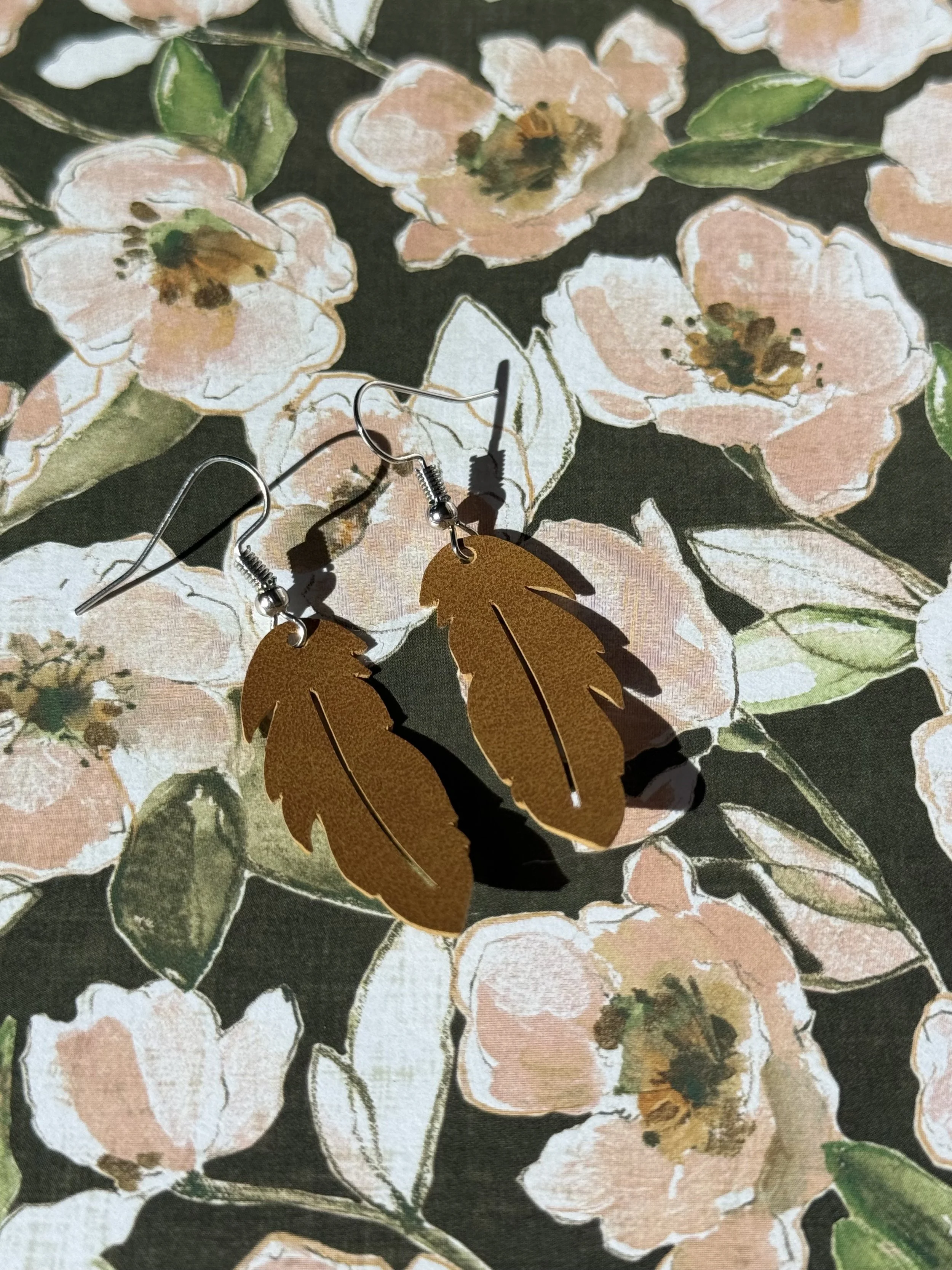 Bohemian Suede Feather Earrings