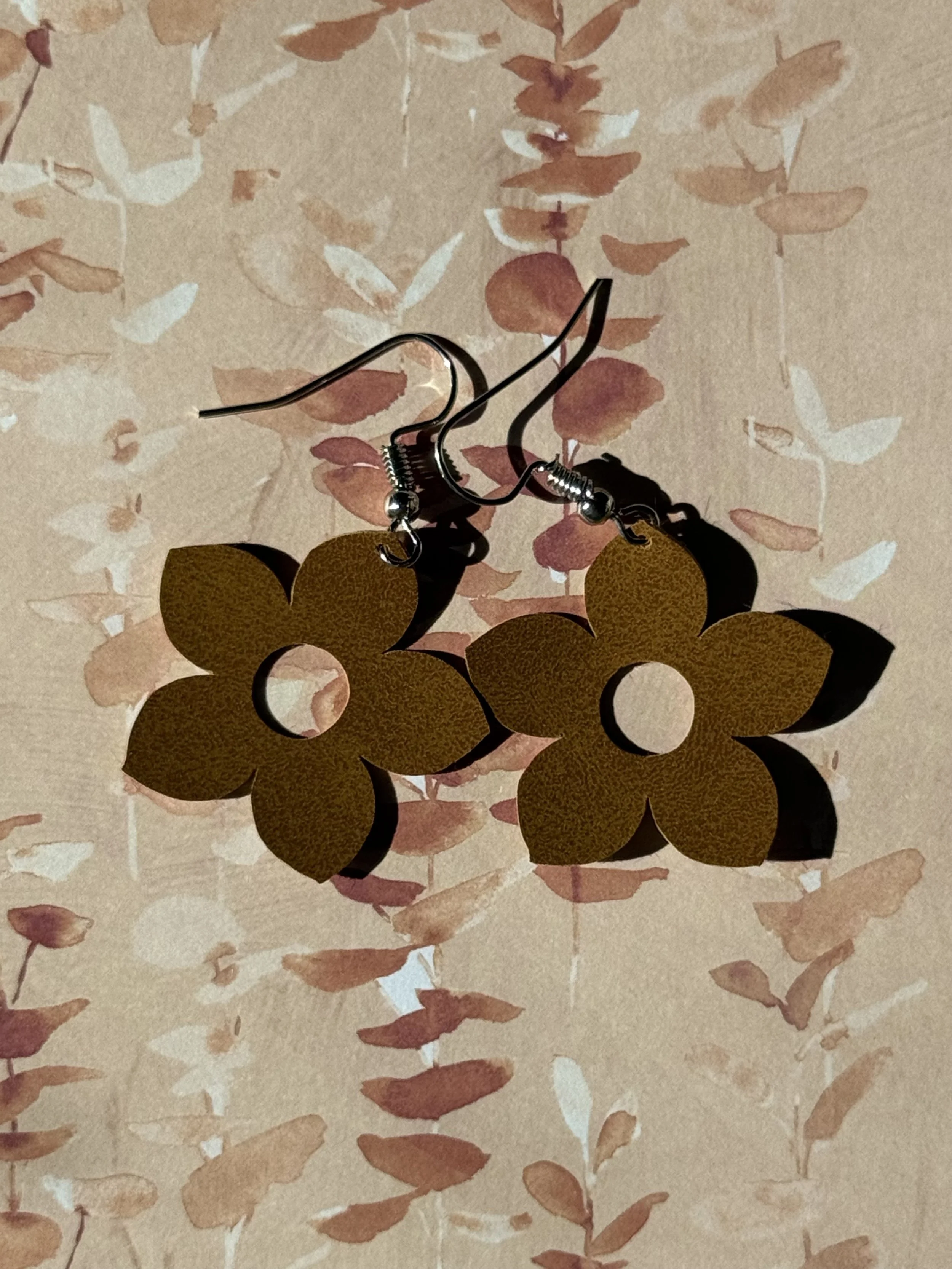 Floral Suede Elegance Earrings