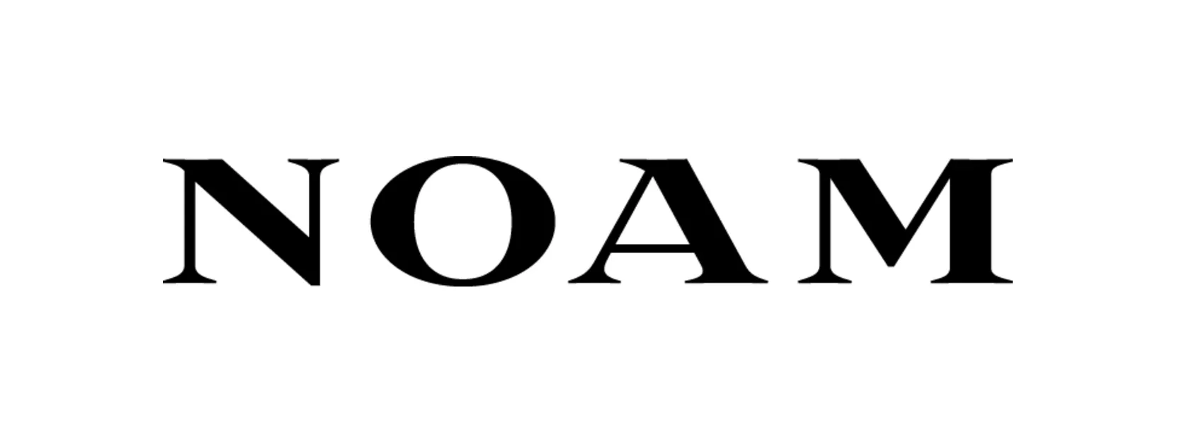 The word 'NOAM' written in black capital letters on a white background.