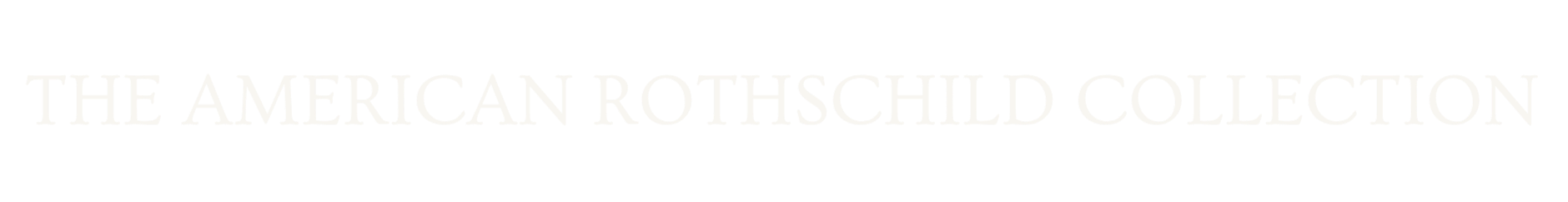 Text says "The American Rothschild Collection" in white capital letters on a black background.