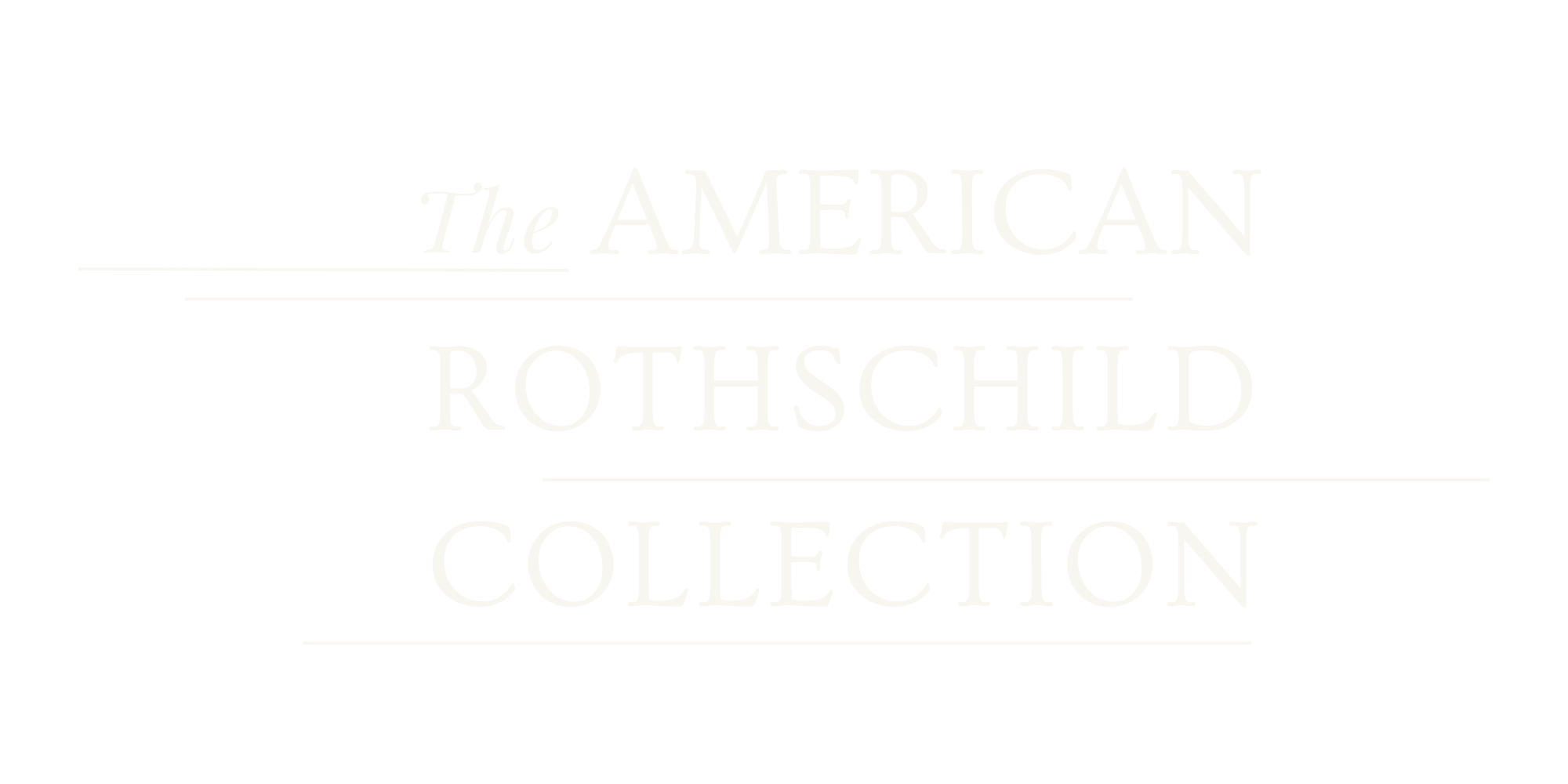Text reading 'The American Rothschild Collection' on a black background.