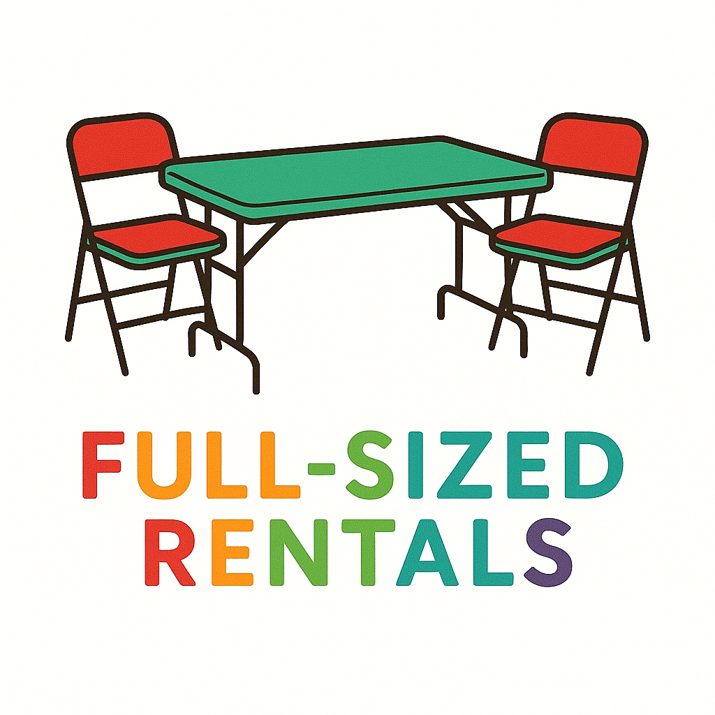 ANIMATED PICTURE OF FOLDING CHAIR AND TABLE