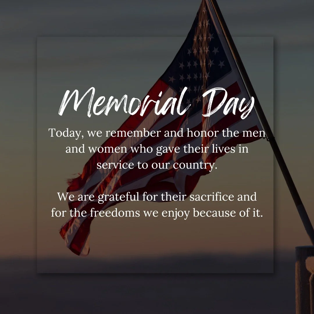 Wishing everyone a safe and meaningful Memorial Day. 🇺🇸 🇺🇸 🇺🇸