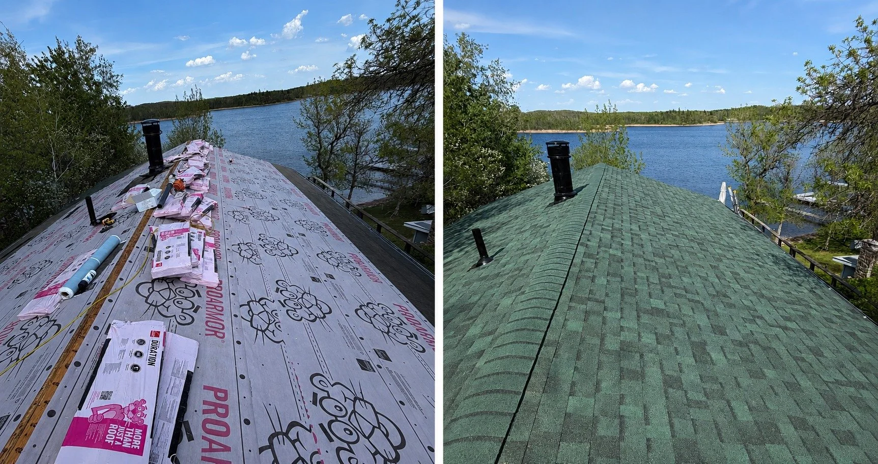 Thank you, Wayne , for trusting us with your home! 

This was a fun roofing project with an incredible view up in Metigoshe!

If you're thinking about replacing your roof, give us a call. 
701-621-0180

P.S. We hope you have a great weekend!