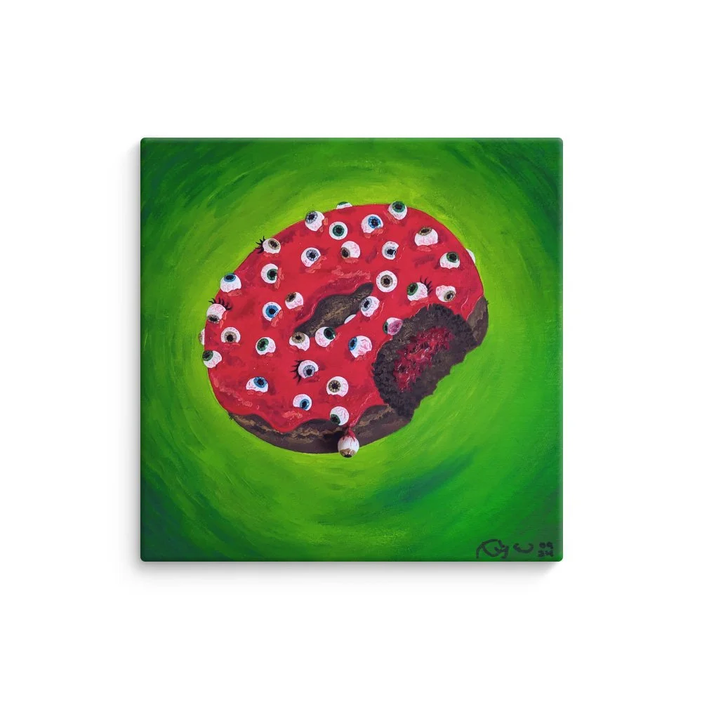 Omniscient Donut 8"x8" Canvas Print