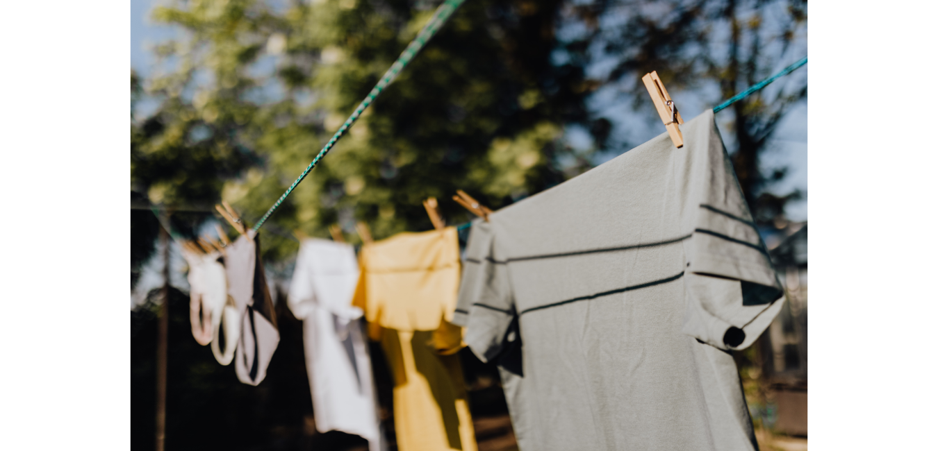 clothes drying on outside line
