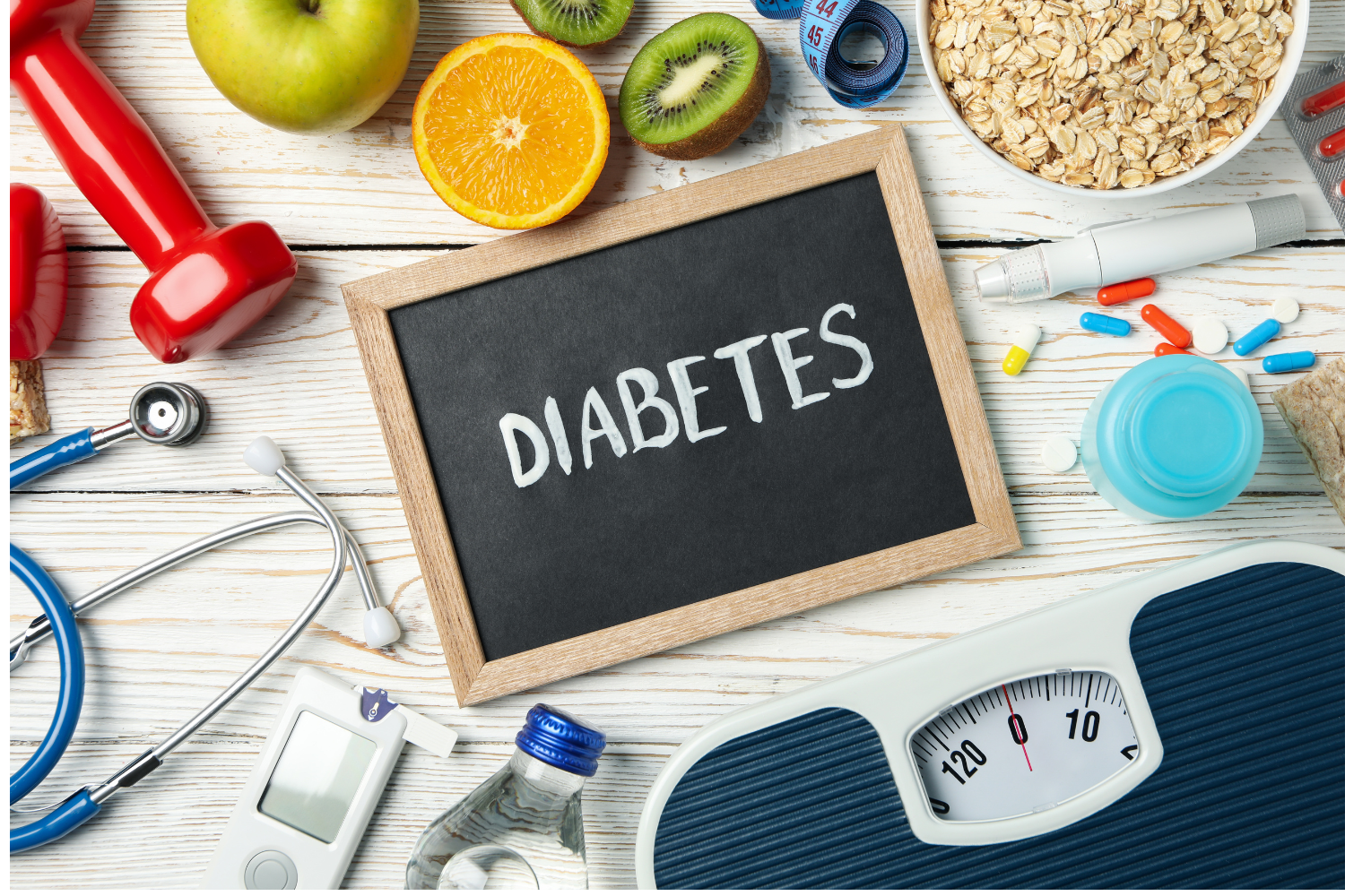 Diabetes with all kinds of tools for the disease