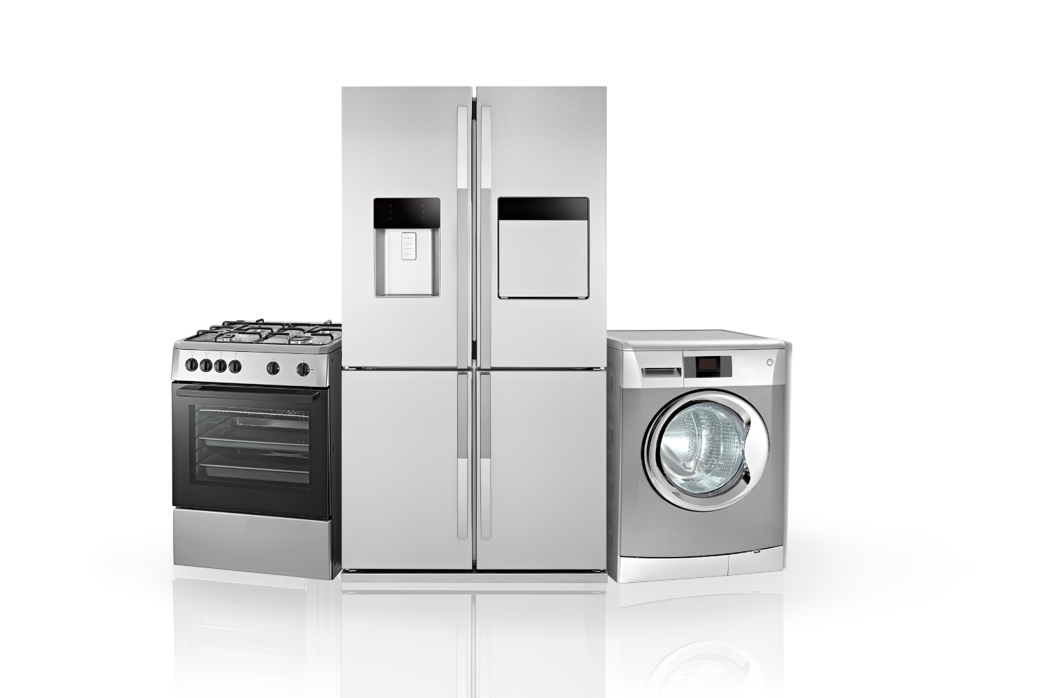 Stove, refrigerator and washing machine on sale saving money