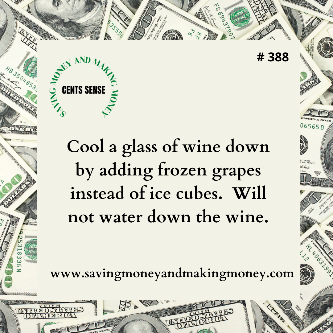 Cents Sense Cool Down your Wine with Frozen Grapes Instead of Ice