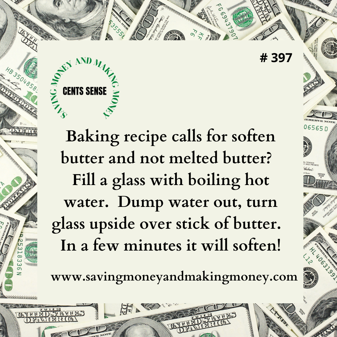 Cents Sense Quick Tip How to Soften Butter