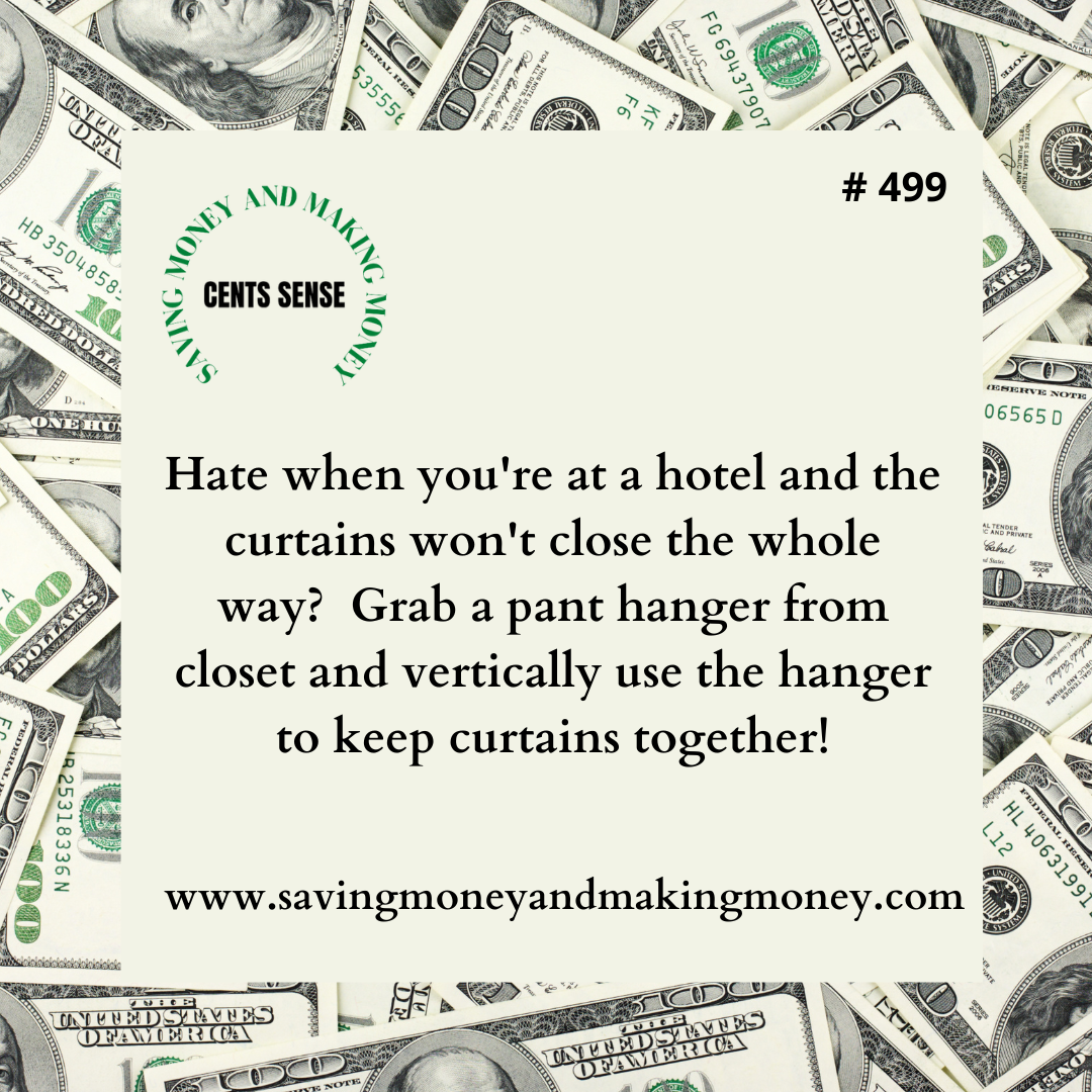 Cents Sense tip to keep hotel curtains closed!