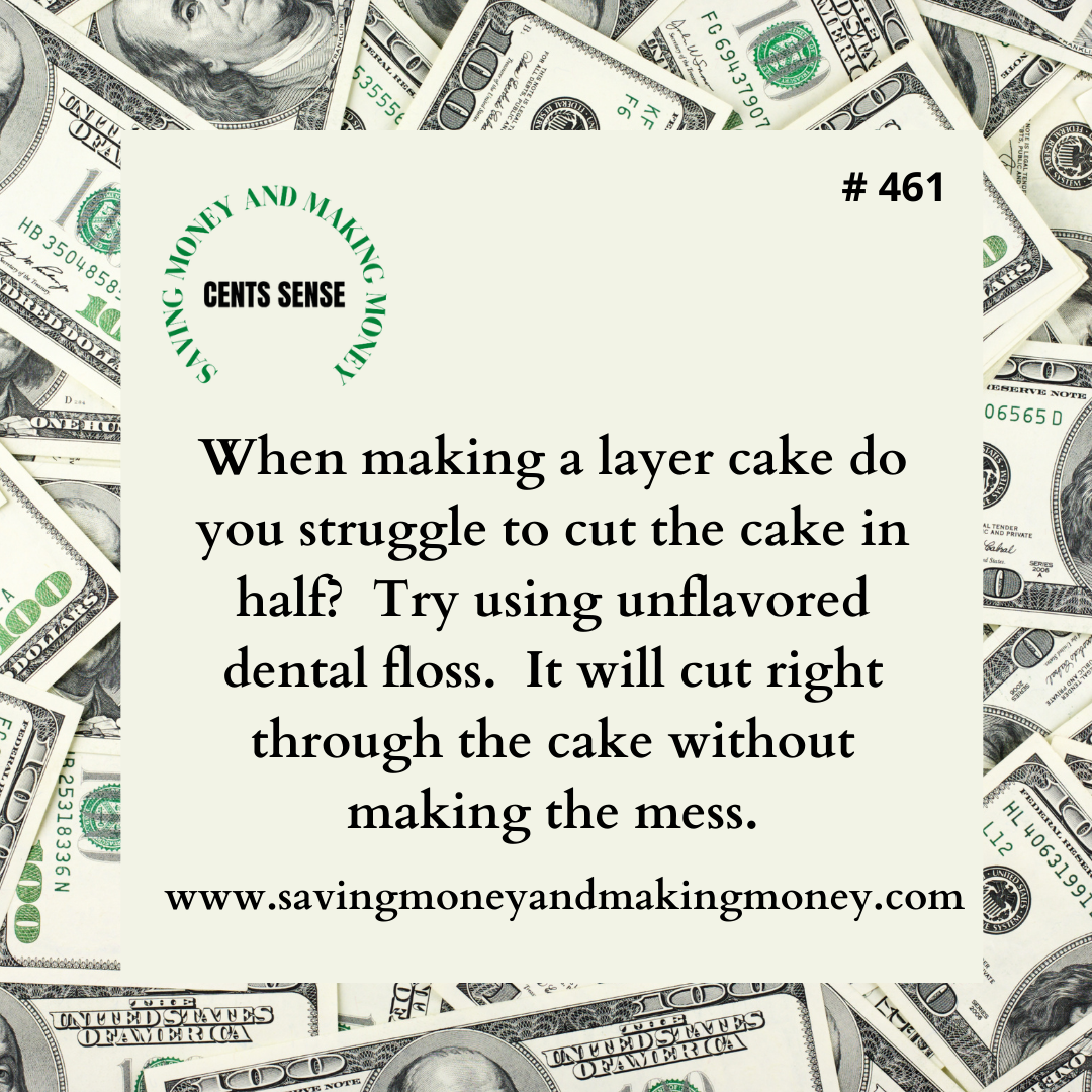 Cents Sense Tip Easy Way to Cut Cake for Making a Layer Cake