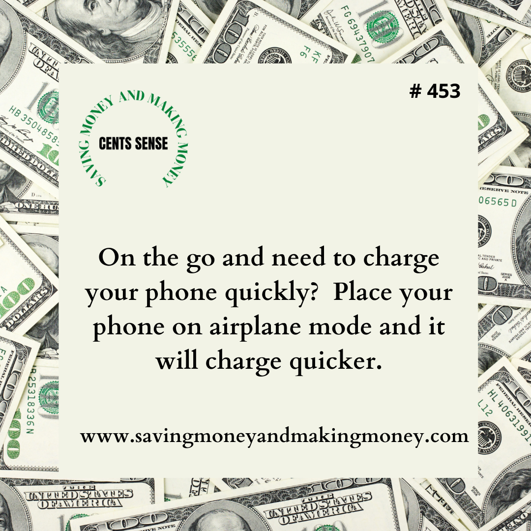 Cents Sense Tip How to Charge Your Phone Fast