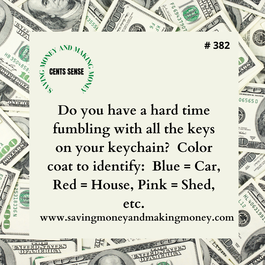 Cents Sense Easy Idea Knowing Which Ring is what on your Keyring