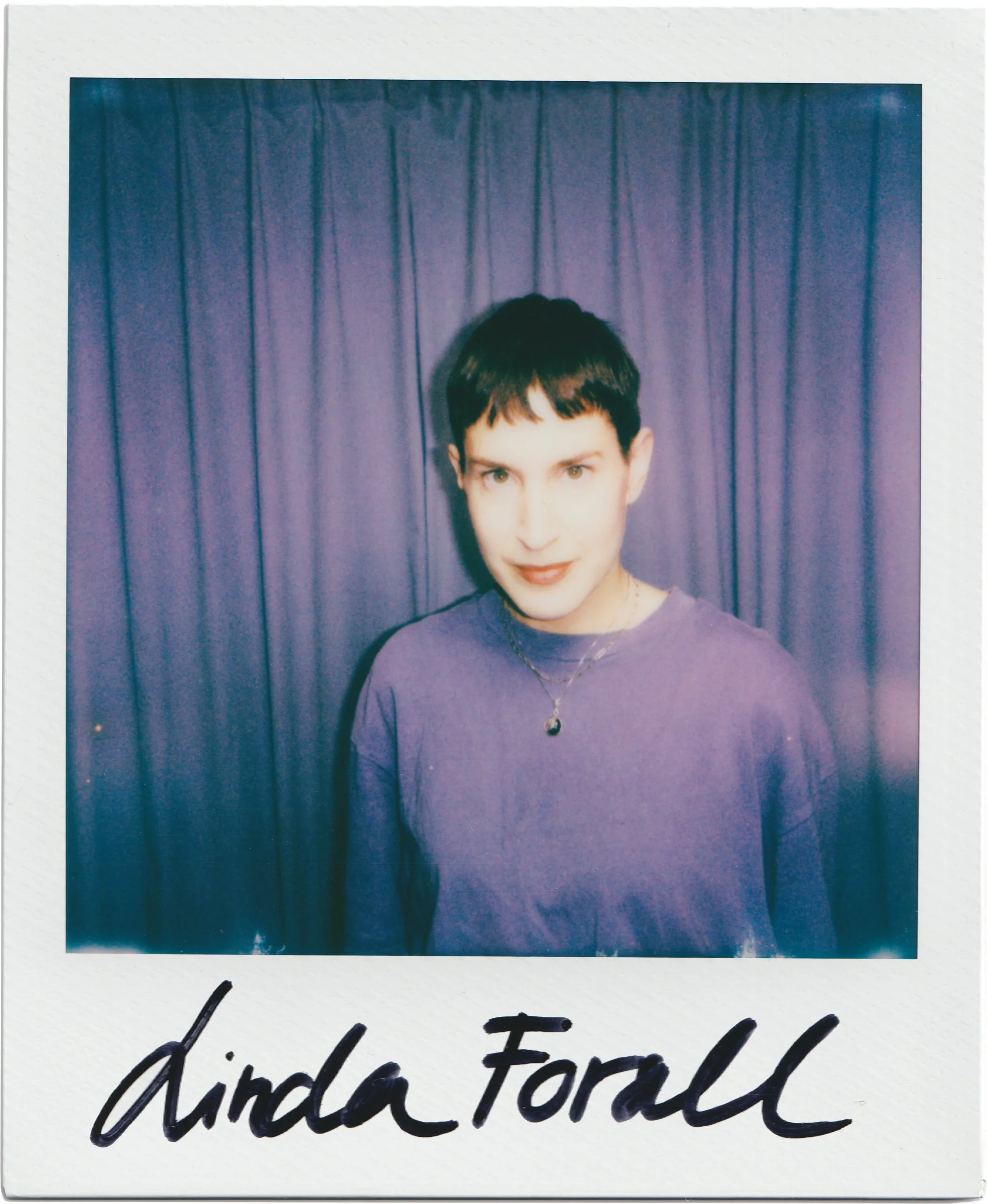 A poloroid picture of Linda Forsell, taken by photographer Martin Brusewits.