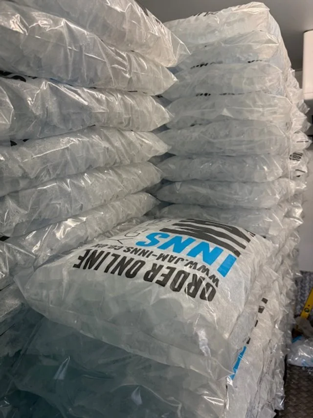10kg Bag of Jam Inns Cubed Ice.