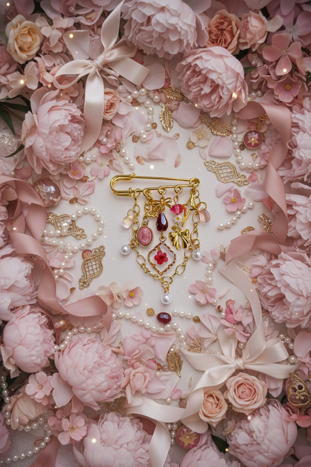 A Bloom Beneath Starlight Brooch