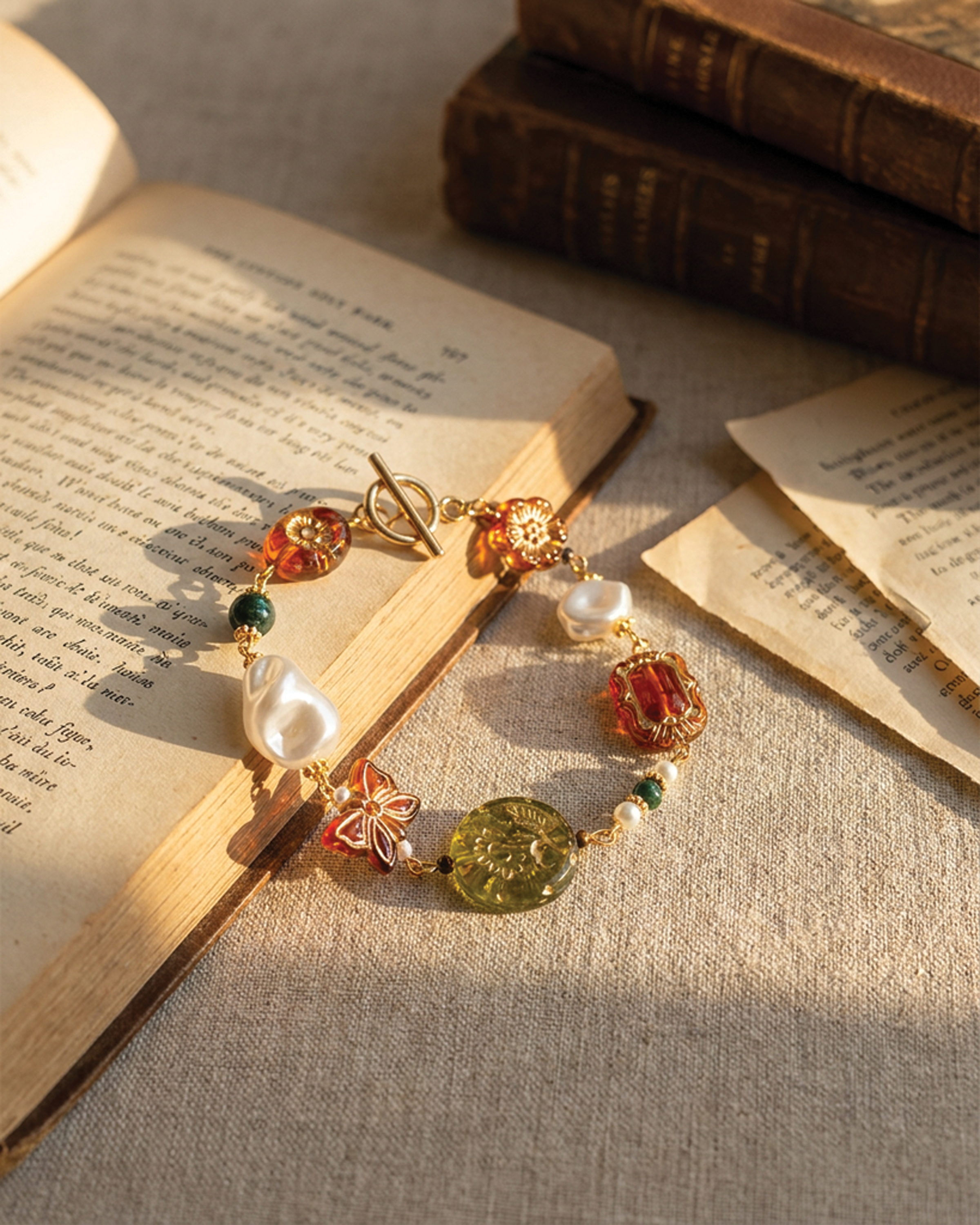 A Story in Bloom Beaded Bracelet