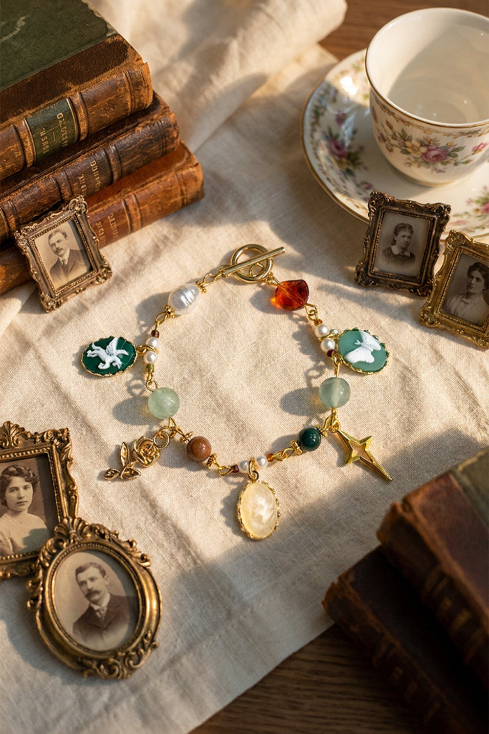 Portraits From Another Time Charm Bracelet