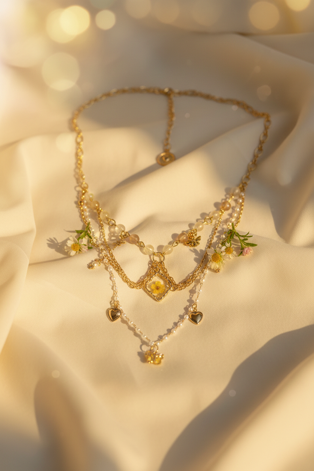 A Butterfly in the Golden Garden Necklace