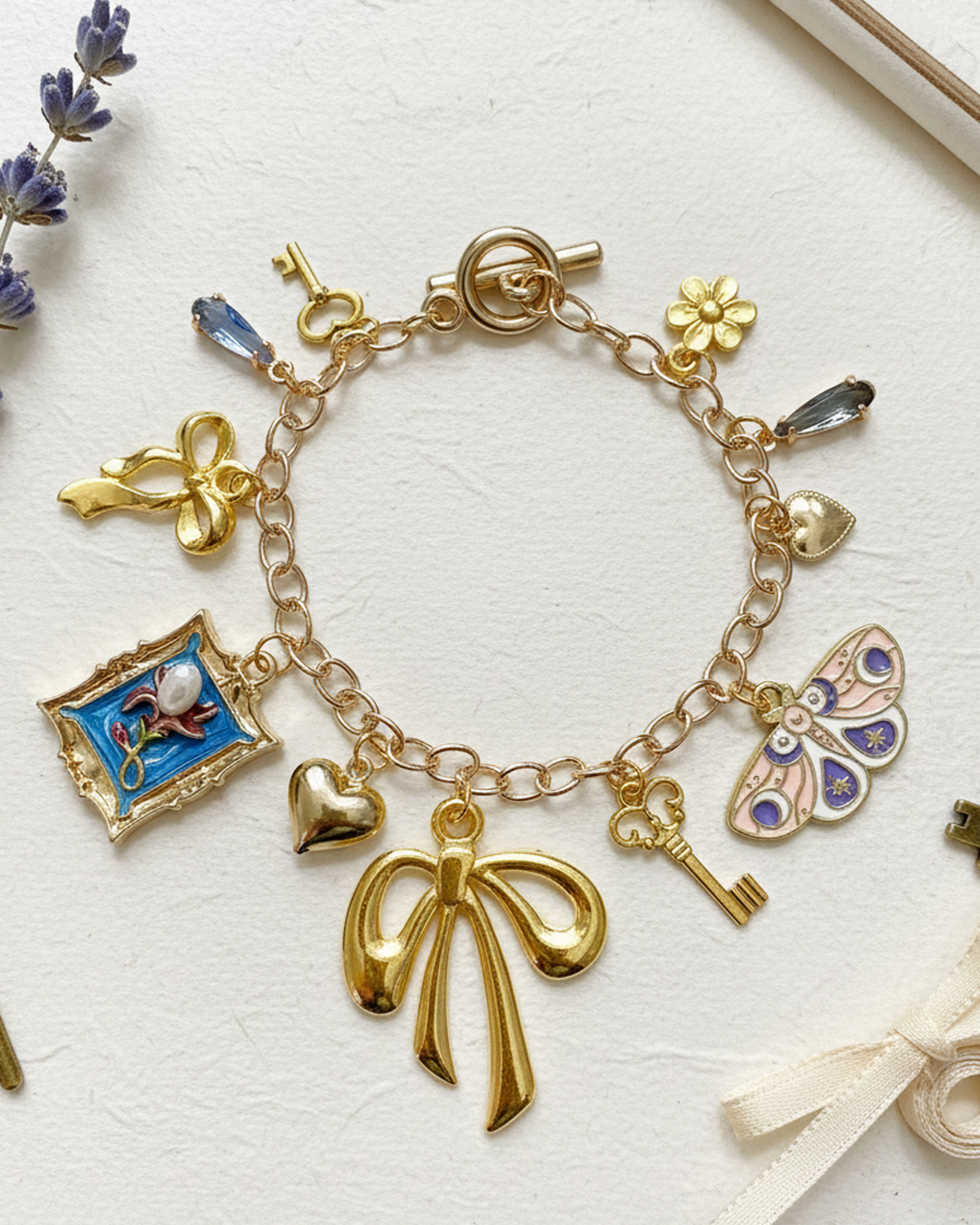 Petals & Promise Charm Bracelet