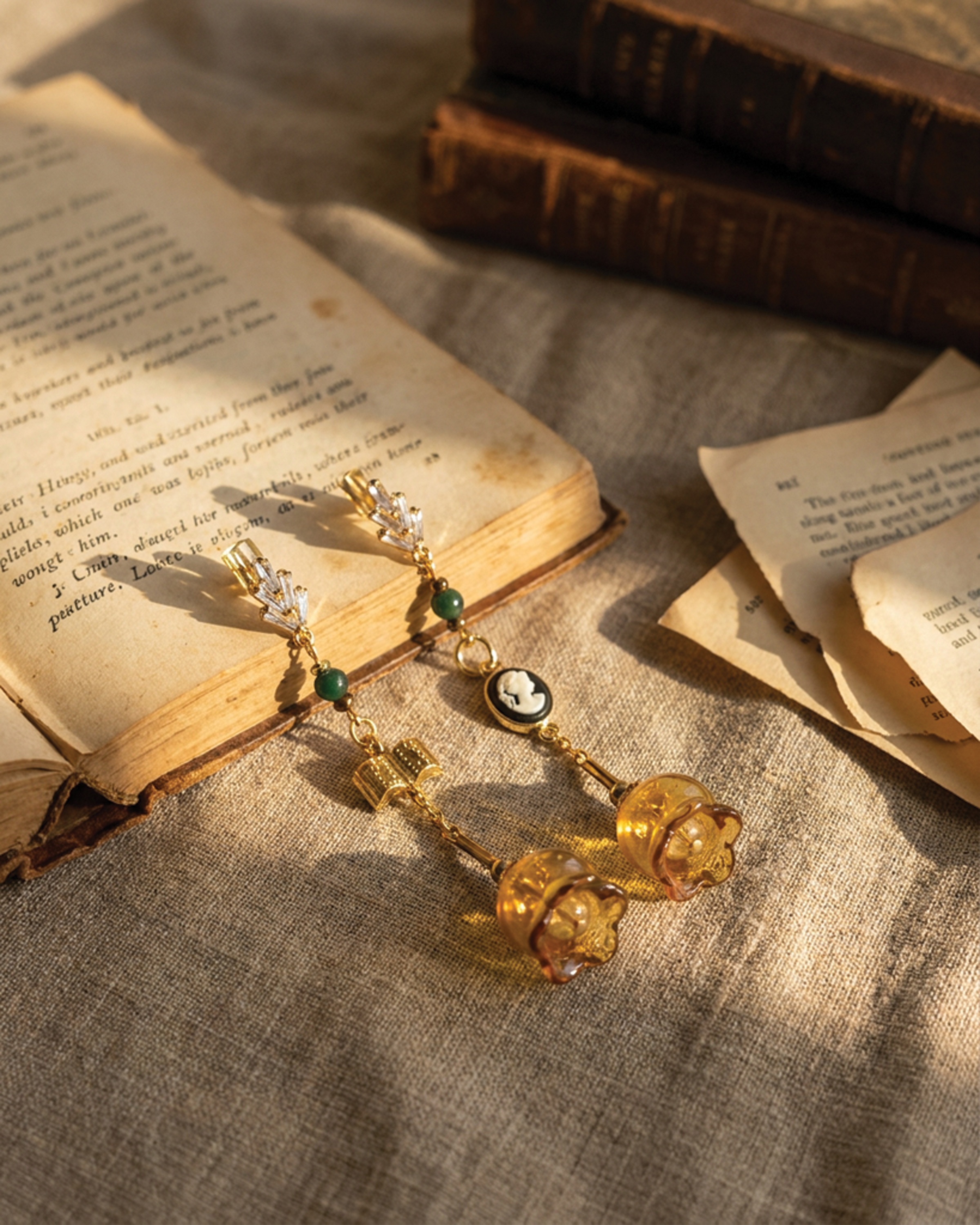 A Light in the Library Earrings